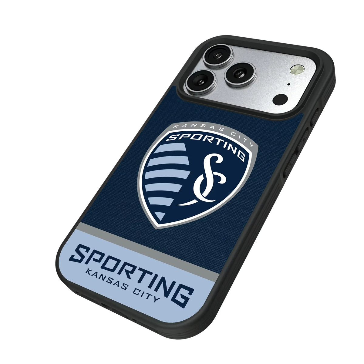 Sporting Kansas City Endzone Solid iPhone Bump Phone Case for Apple iPhone - Isometric View#Device_iPhone 17 Pro