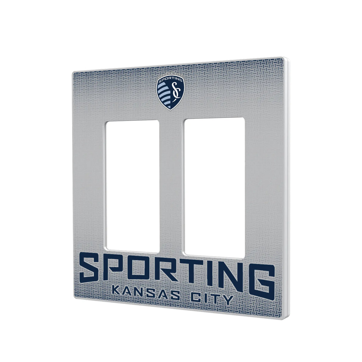 Sporting Kansas City Linen Hidden-Screw Light Switch Plate#Style_Double Rocker