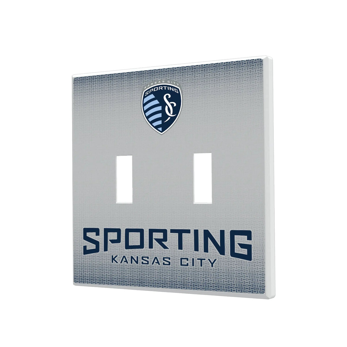 Sporting Kansas City Linen Hidden-Screw Light Switch Plate#Style_Double Toggle