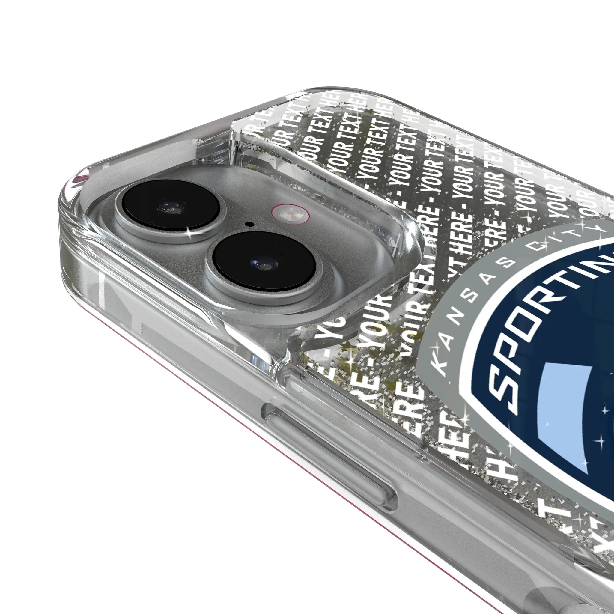 Sporting Kansas City Personalized EndZone Plus iPhone Glitter Phone Case for Apple iPhone - Detail
