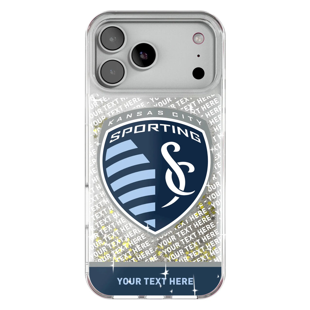 Sporting Kansas City Personalized EndZone Plus Glitter Phone Case for Apple iPhone