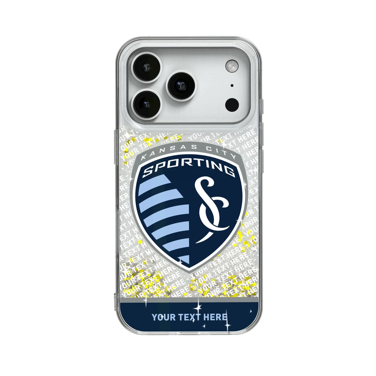Sporting Kansas City Personalized EndZone Plus Glitter Phone Case for Apple iPhone