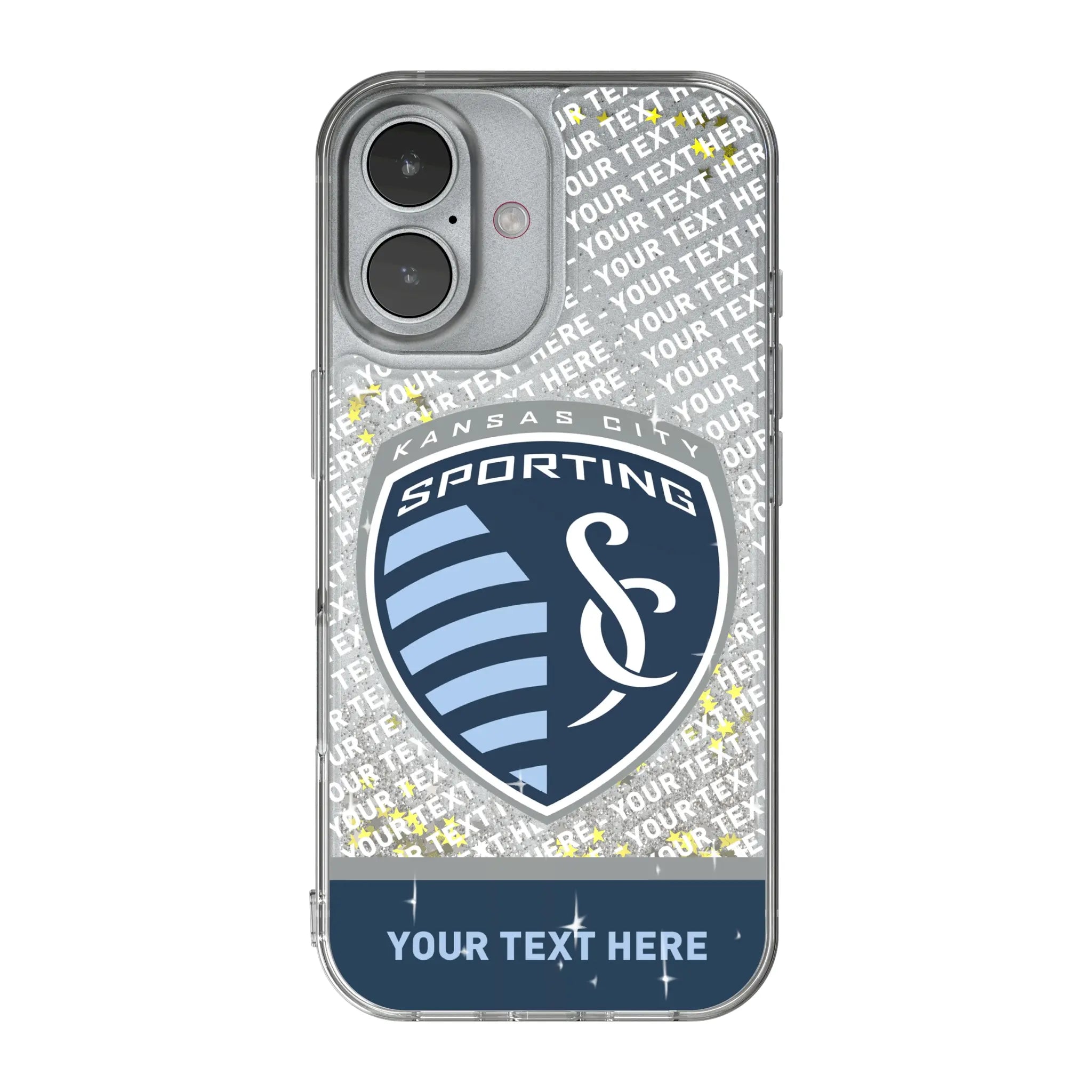 Sporting Kansas City Personalized EndZone Plus iPhone Glitter Phone Case for Apple iPhone