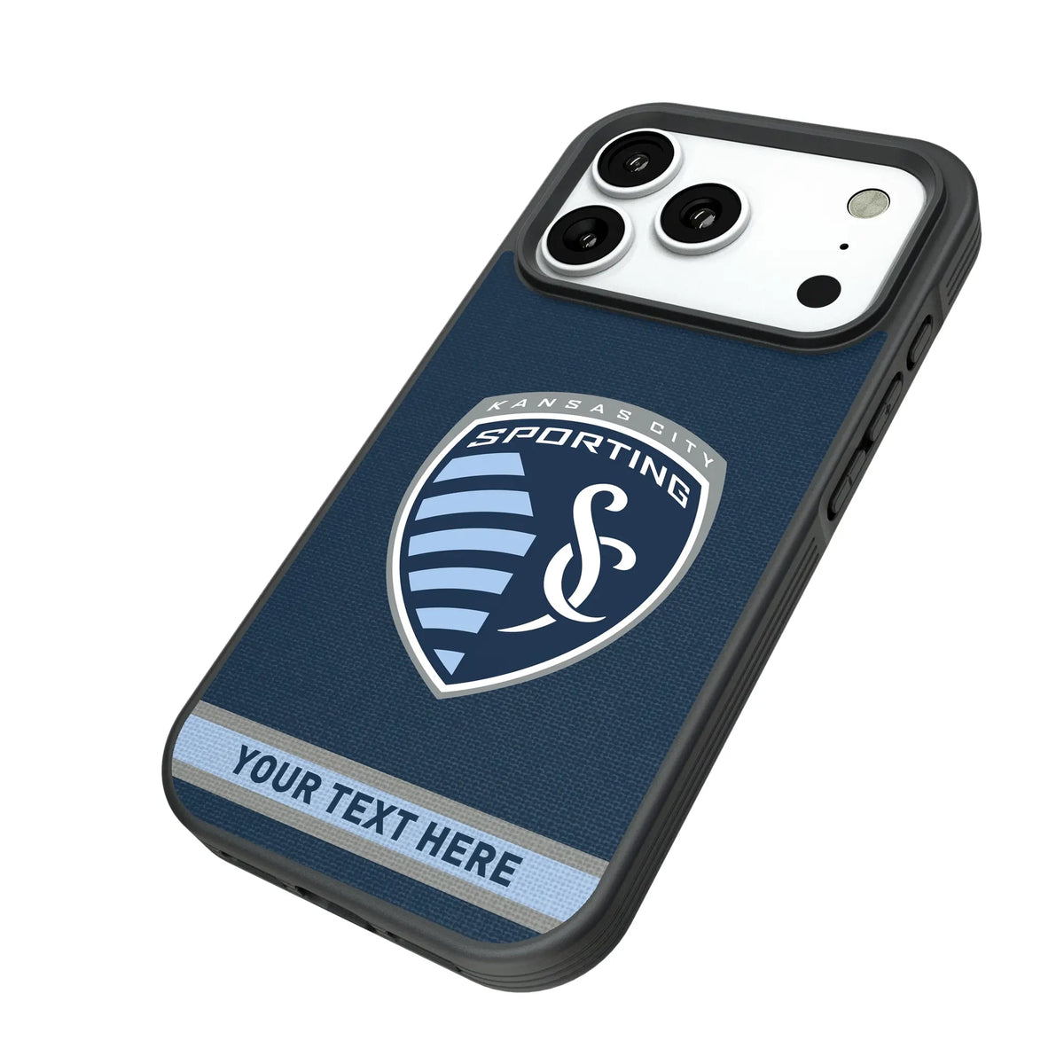 Sporting Kansas City Personalized Stripe iPhone Bump Phone Case for Apple iPhone - Isometric View#Device_iPhone 18 Pro
