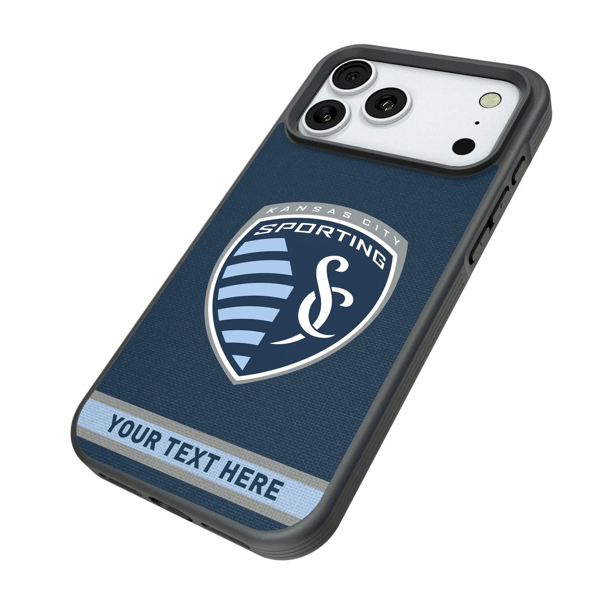Sporting Kansas City Personalized Stripe iPhone Bump Phone Case for Apple iPhone - Isometric View#Device_iPhone 18 Pro Max