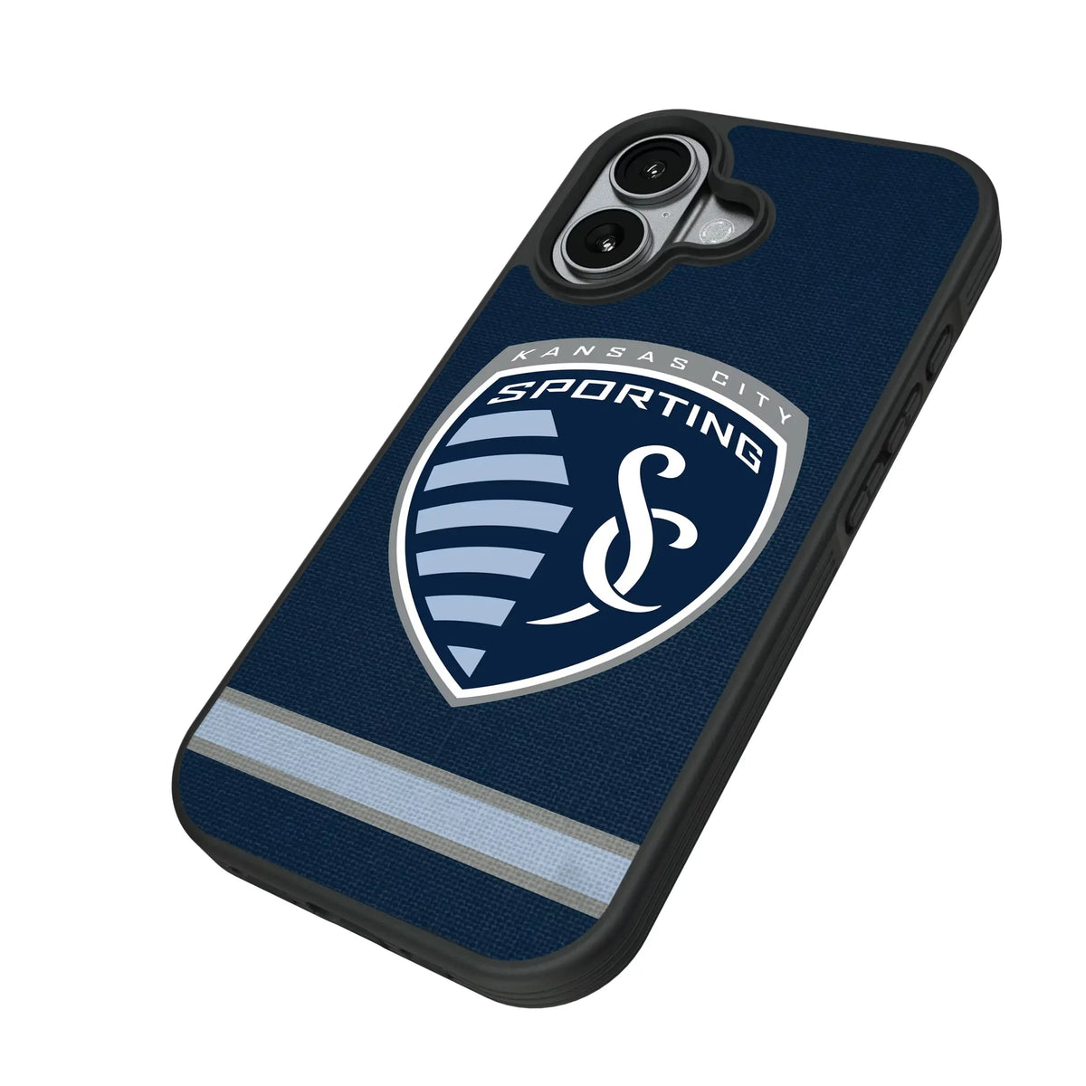Sporting Kansas City Stripe iPhone Bump Phone Case for Apple iPhone - Isometric View#Device_iPhone 17