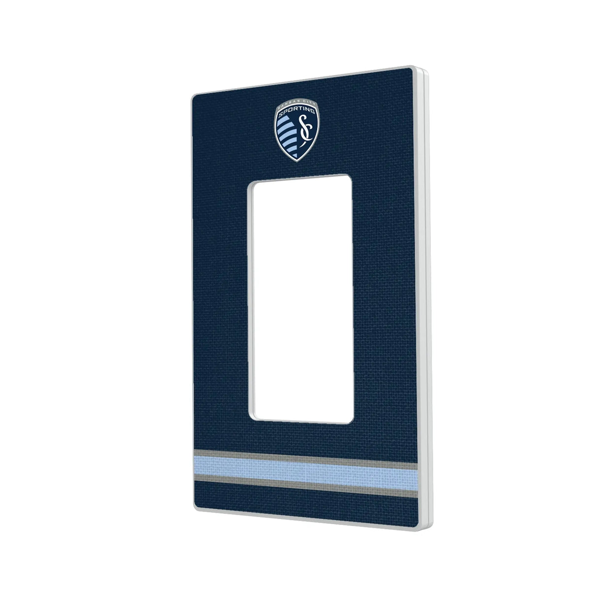 Sporting Kansas City Stripe Hidden-Screw Light Switch Plate#Style_Single Rocker