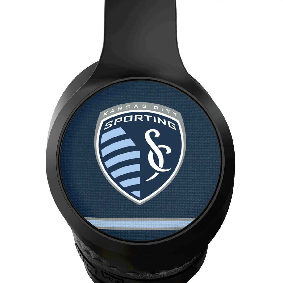 Sporting Kansas City Stripe Wireless Over-Ear Headphones With Case - Detail