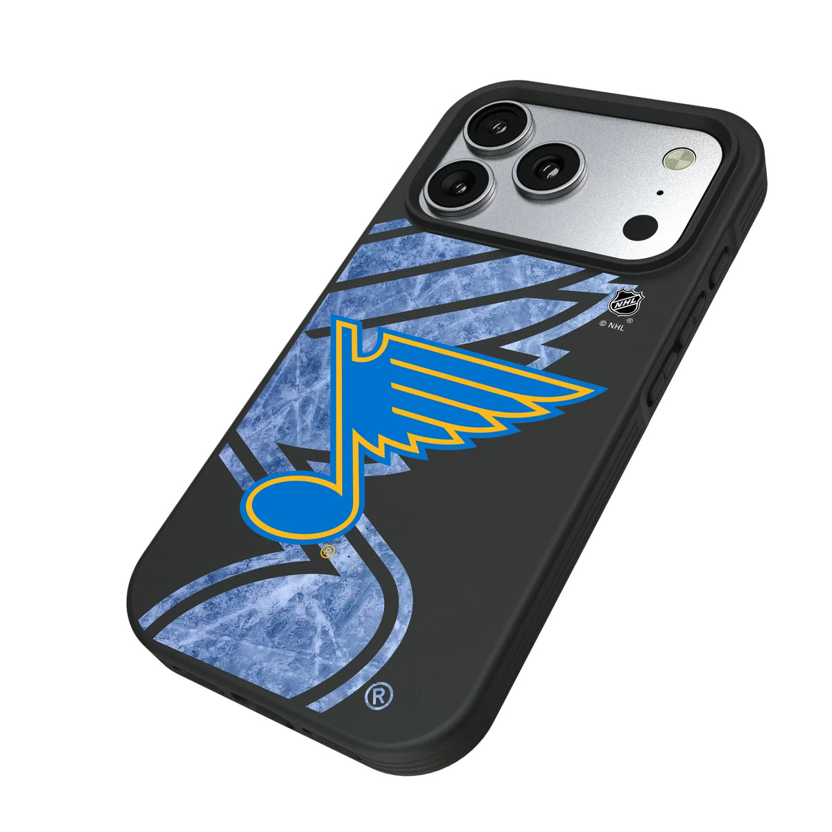 St. Louis Blues Ice Tilt iPhone Bump Phone Case for Apple iPhone - Isometric View#Device_iPhone 17 Pro