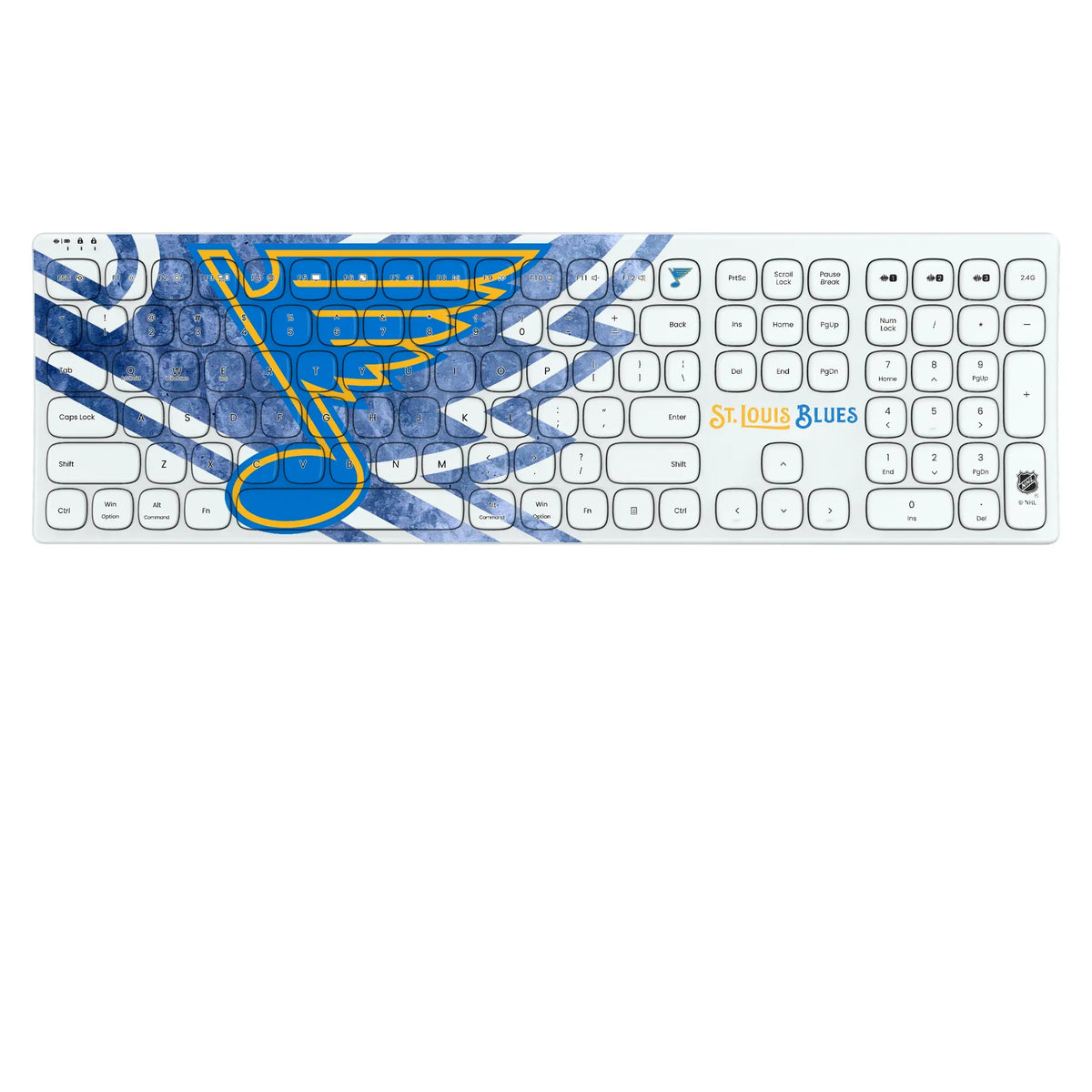 St. Louis Blues Ice Tilt KKB605 Curved Wireless Keyboard