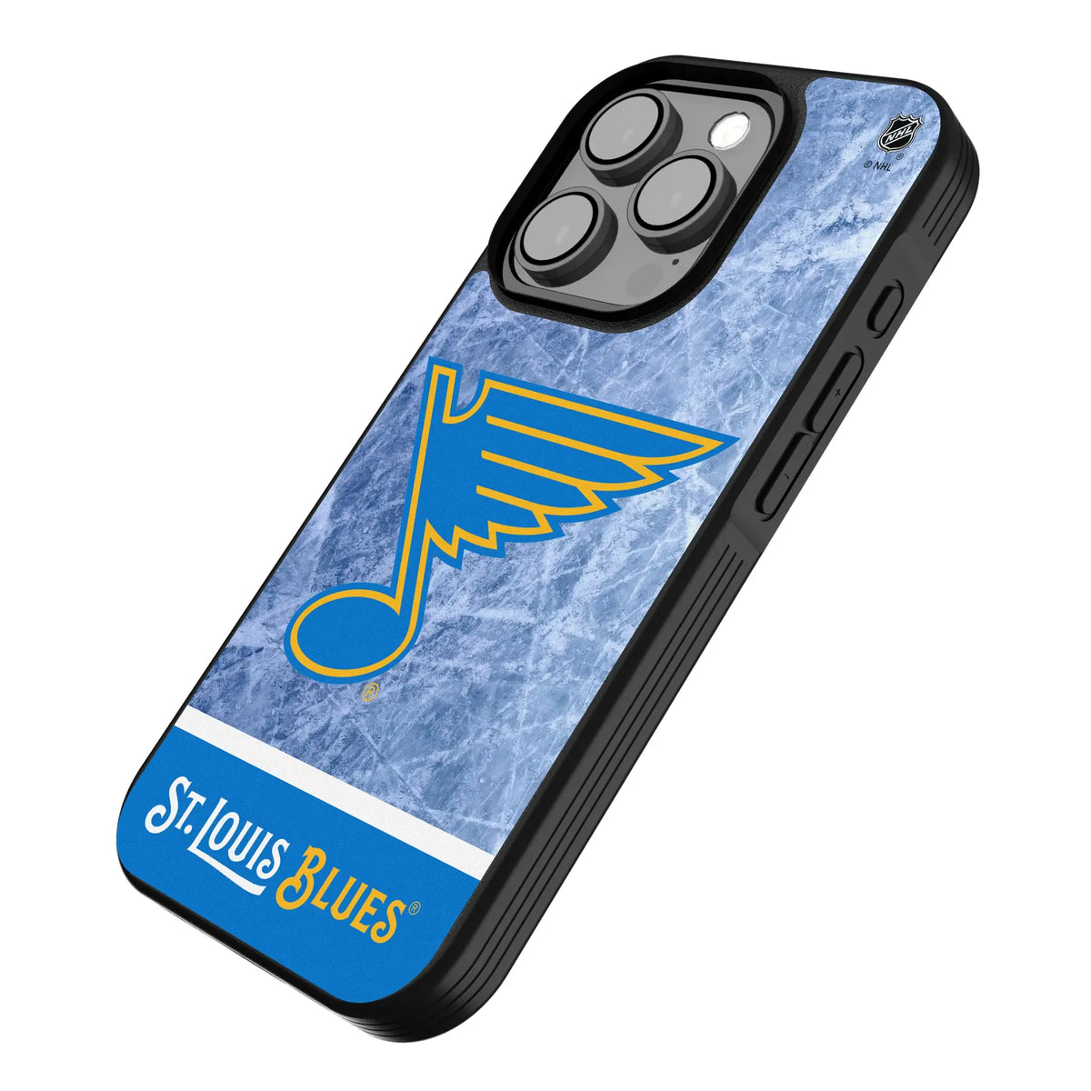 St. Louis Blues Ice Wordmark iPhone Bump Phone Case for Apple iPhone - Isometric View