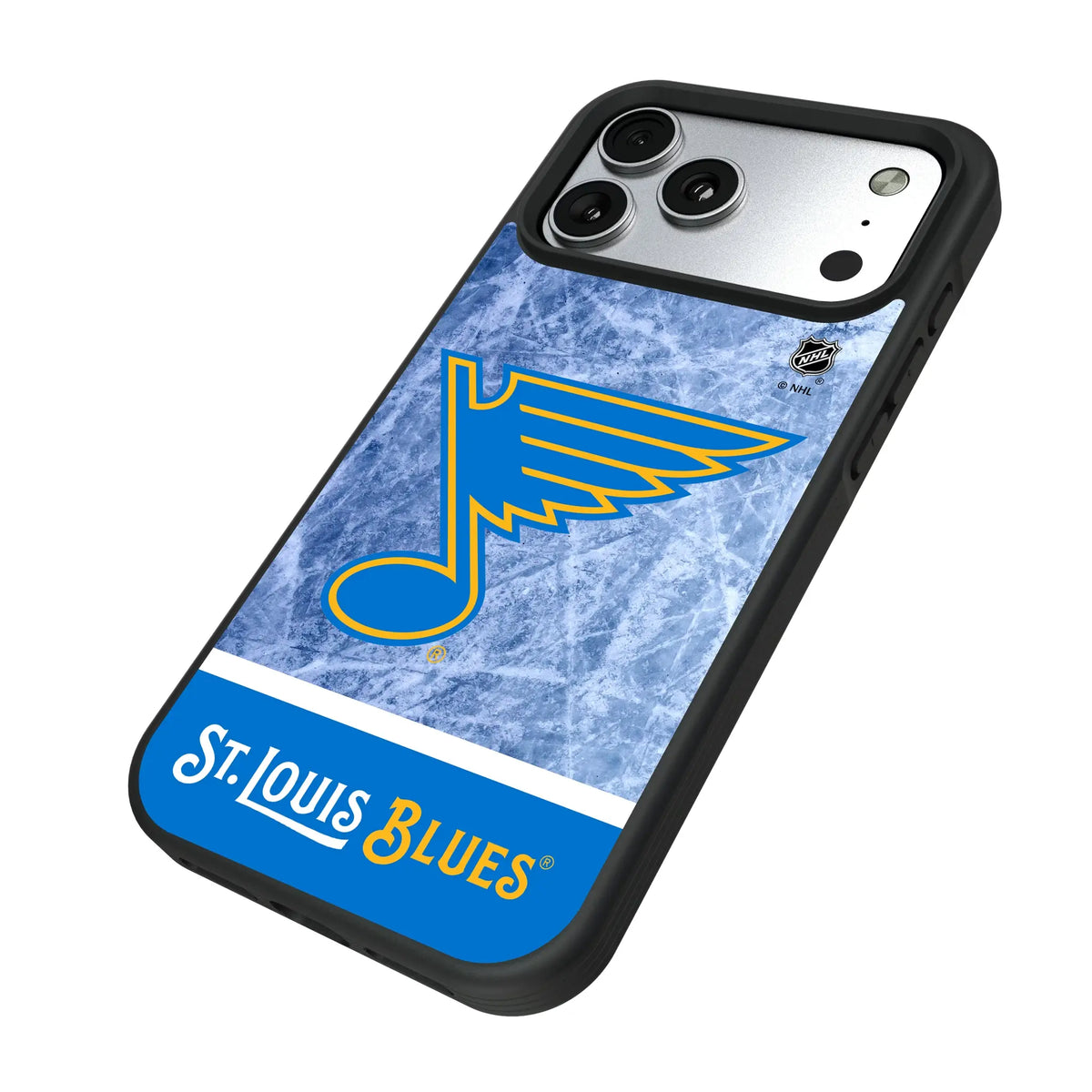 St. Louis Blues Ice Wordmark iPhone Bump Phone Case for Apple iPhone - Isometric View#Device_iPhone 17 Pro Max