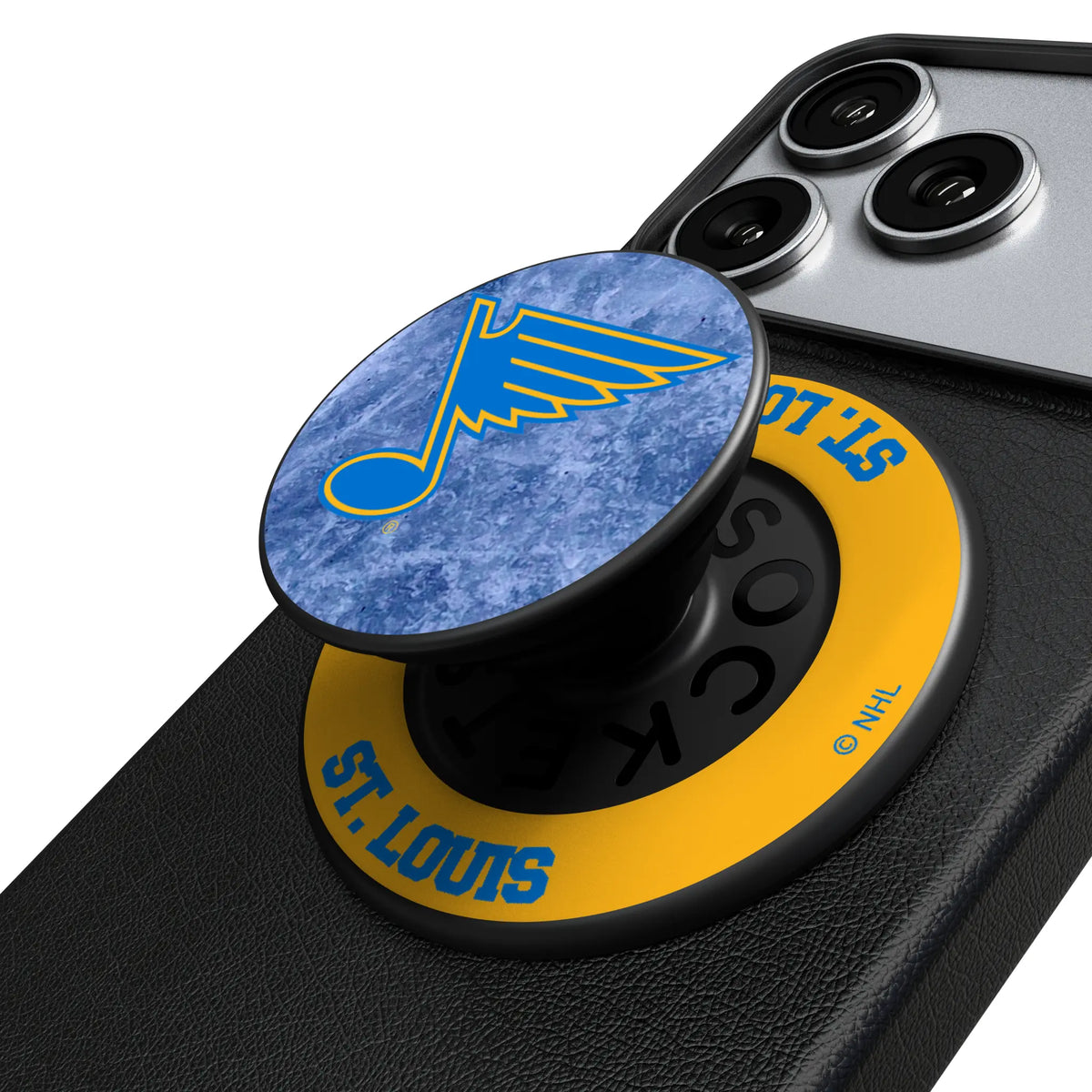 St. Louis Blues Ice Wordmark Popsockets Round Magnetic