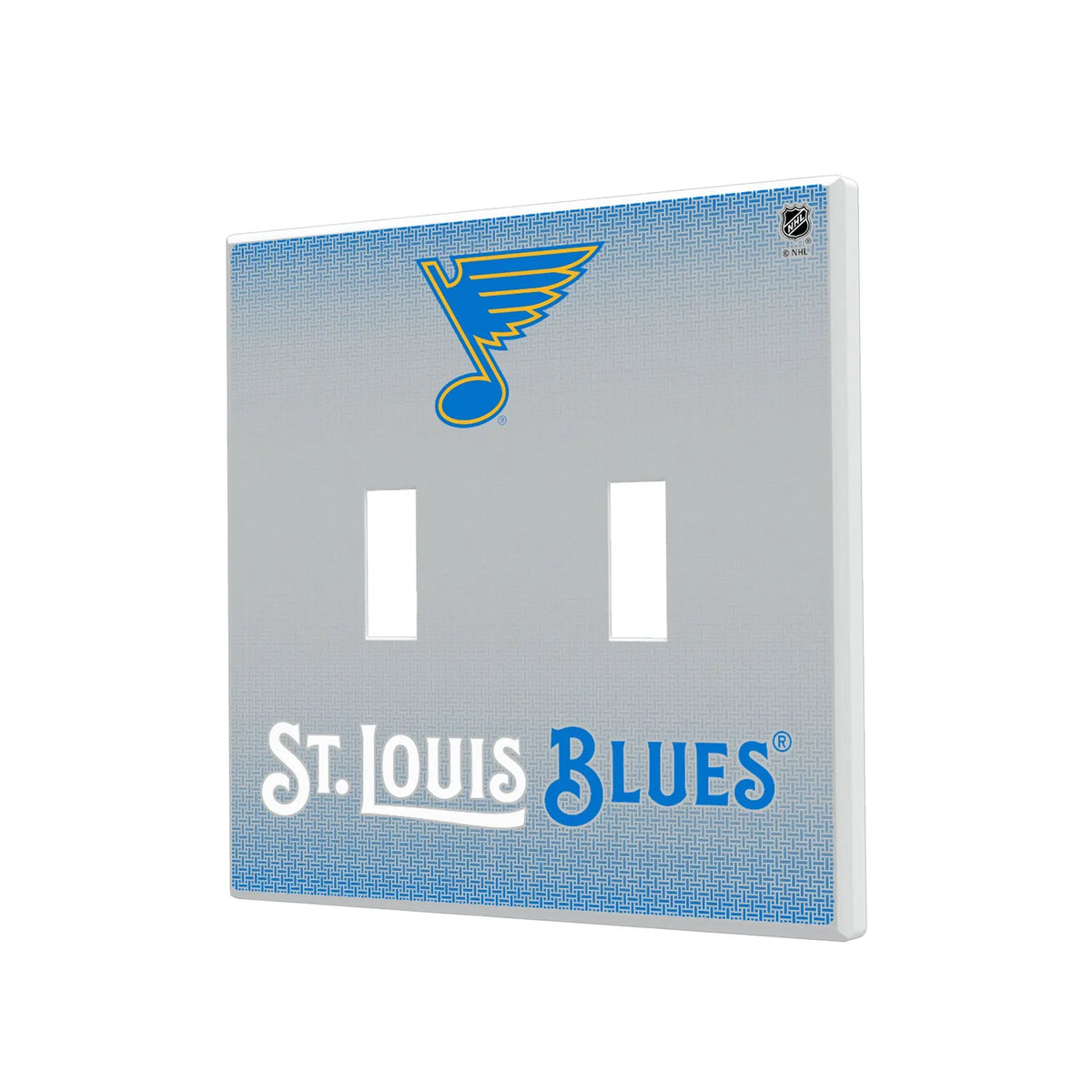St. Louis Blues Linen Hidden-Screw Light Switch Plate#Style_Double Toggle