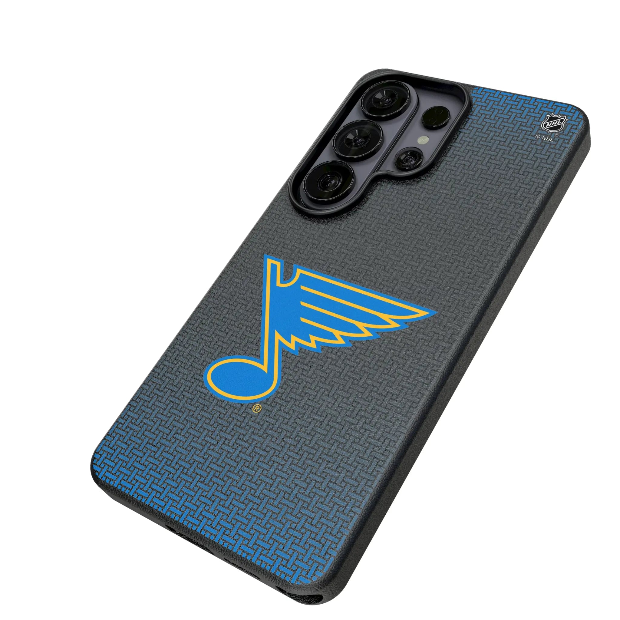 St. Louis Blues Linen Galaxy MagSafe Compatible Phone Case for Samsung Galaxy - Isometric View#Device_Galaxy S26 Ultra