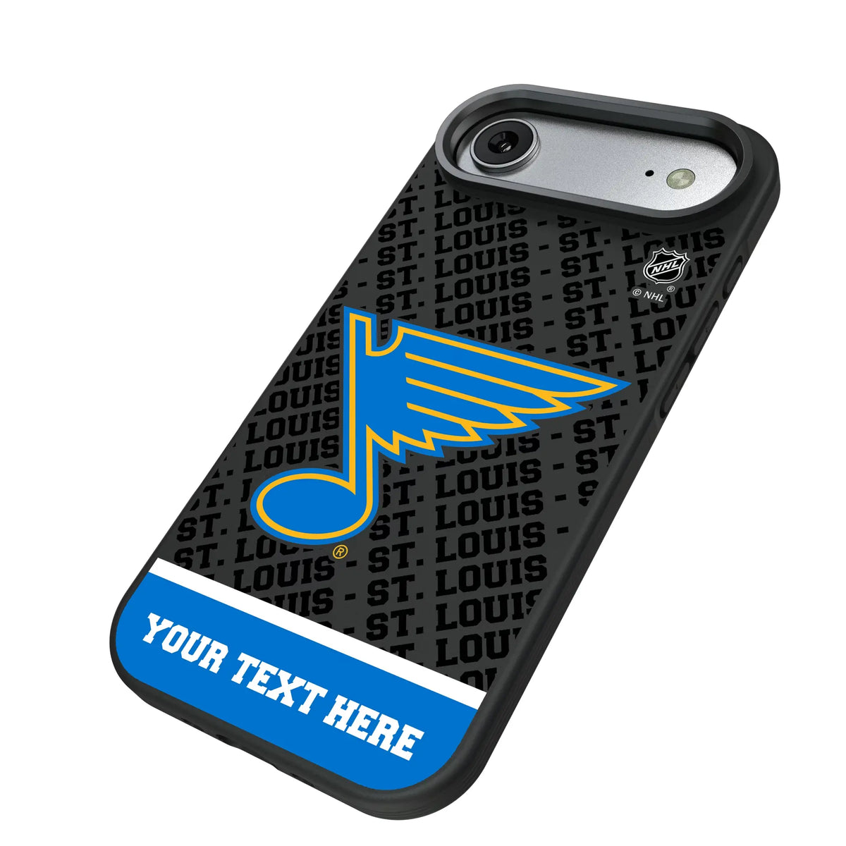 St. Louis Blues Personalized EndZone Plus iPhone Bump Phone Case for Apple iPhone - Isometric View#Device_iPhone Air