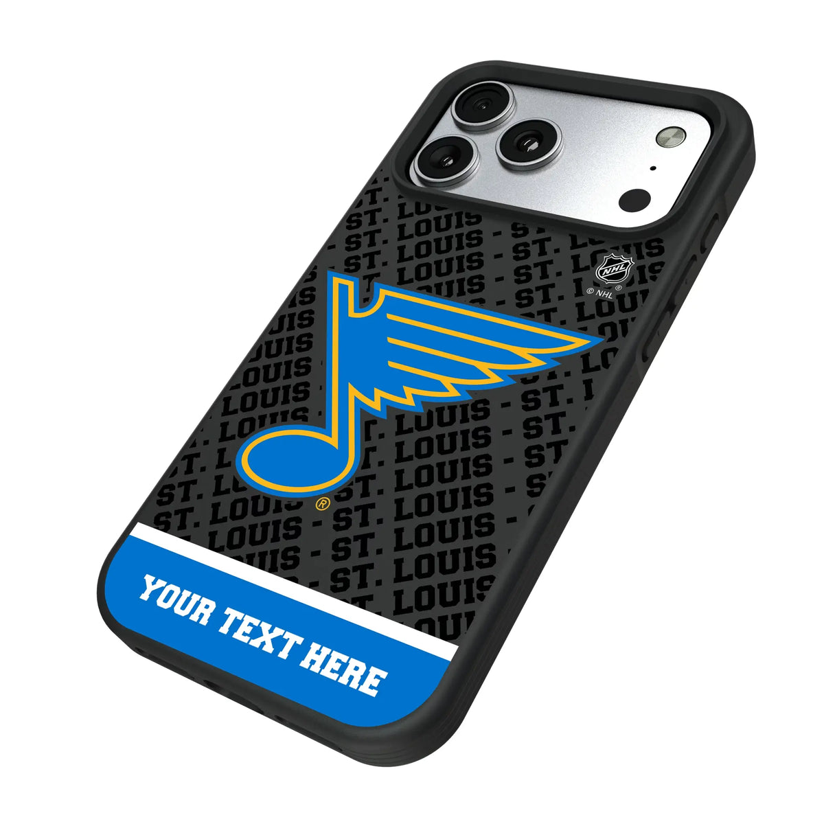 St. Louis Blues Personalized EndZone Plus iPhone Bump Phone Case for Apple iPhone - Isometric View#Device_iPhone 17 Pro Max