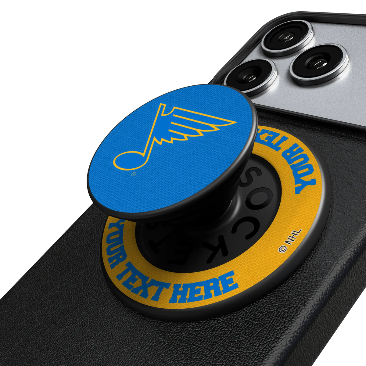 St. Louis Blues Personalized Endzone Solid Popsockets Round Magnetic