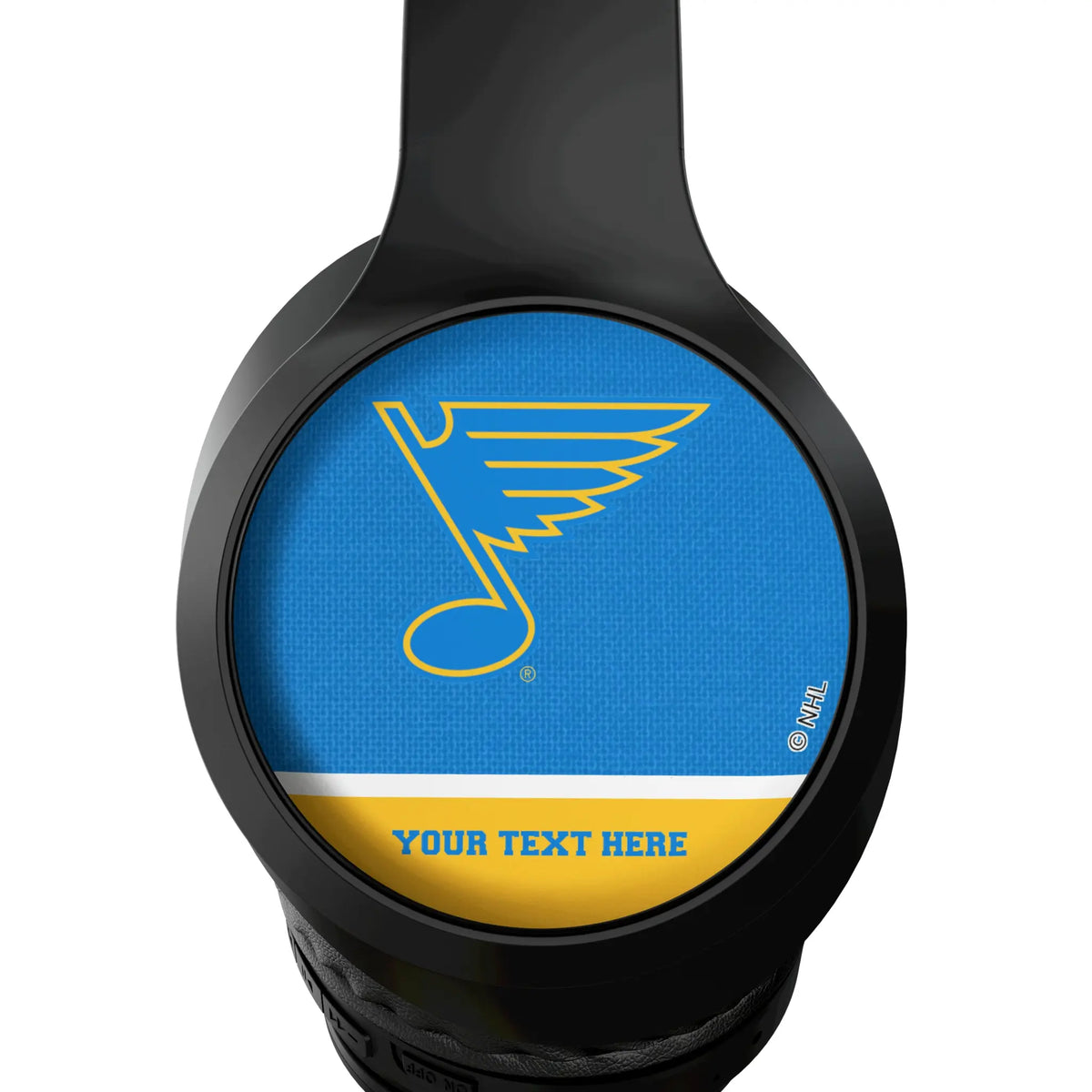 St. Louis Blues Personalized Endzone Solid Wireless Over-Ear Headphones With Case - Detail