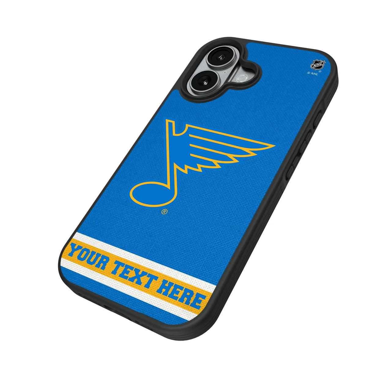 St. Louis Blues Personalized Stripe iPhone Bump Phone Case for Apple iPhone - Isometric View#Device_iPhone 17