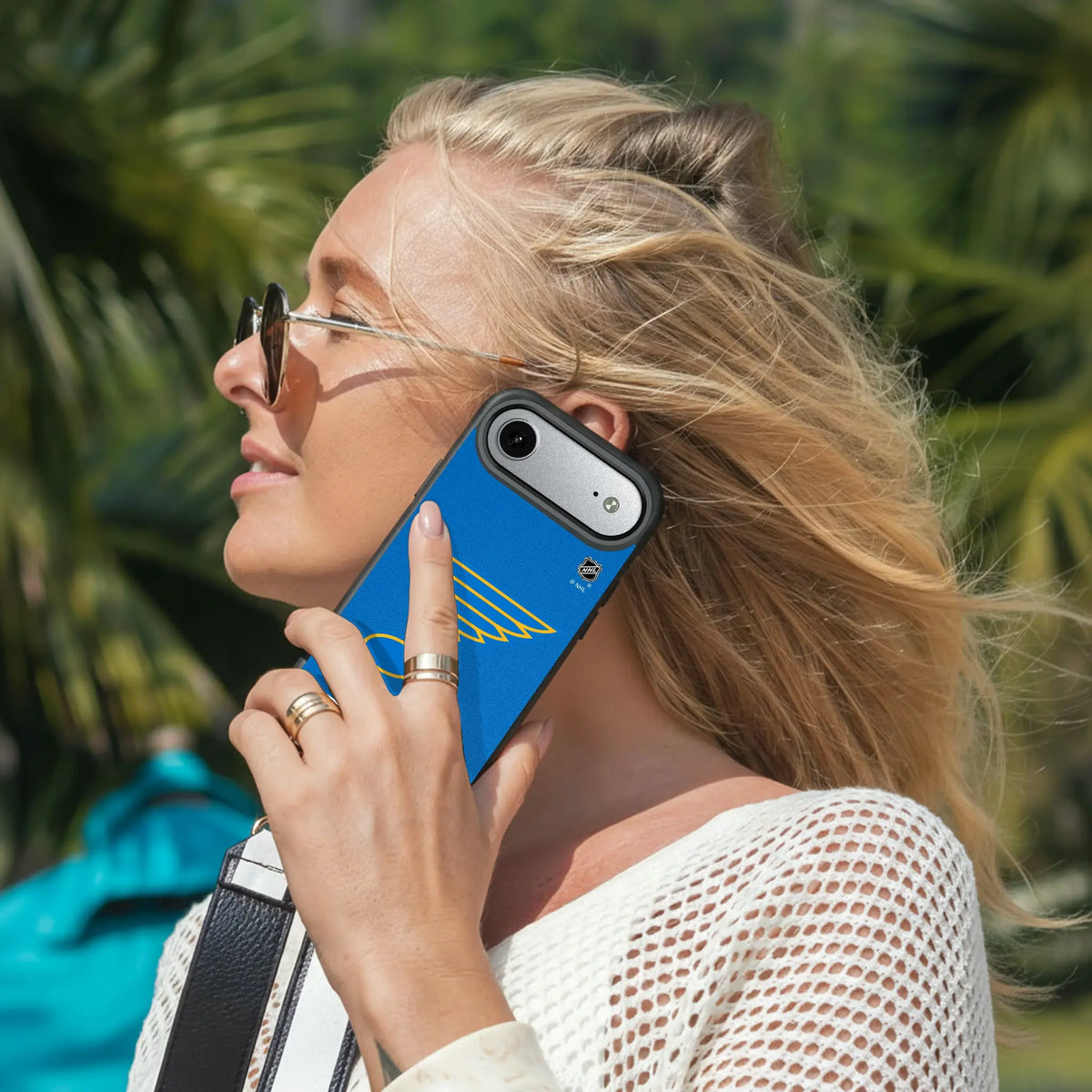 St. Louis Blues Personalized Stripe iPhone Bump Phone Case for Apple iPhone - Lifestyle#Device_iPhone Air
