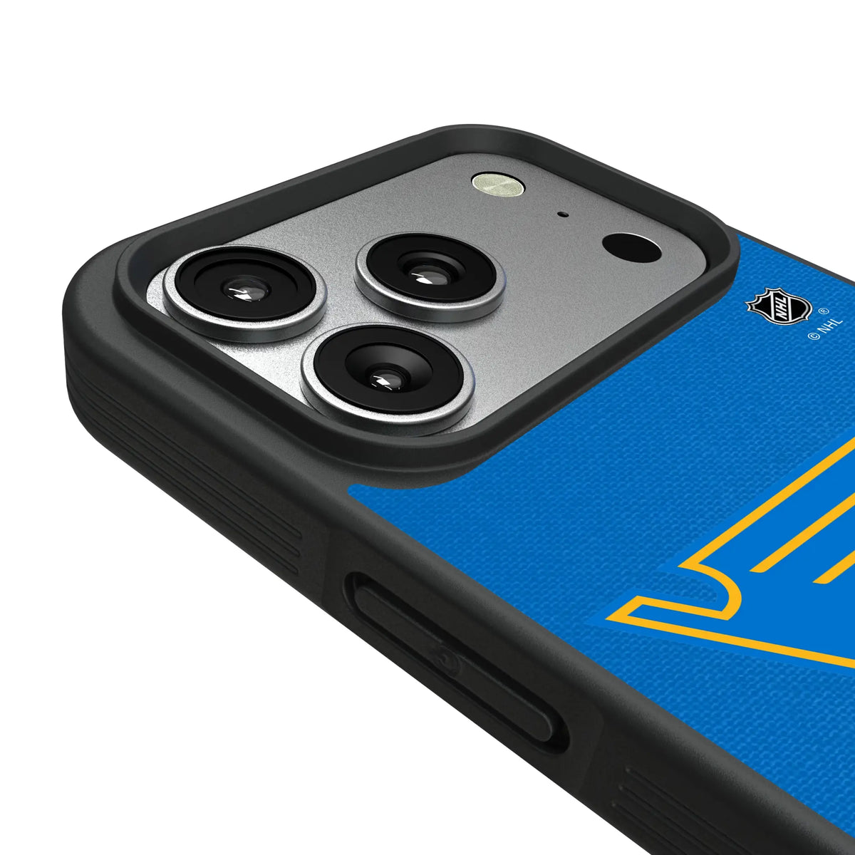 St. Louis Blues Personalized Stripe iPhone Bump Phone Case for Apple iPhone - Detail#Device_iPhone 17 Pro