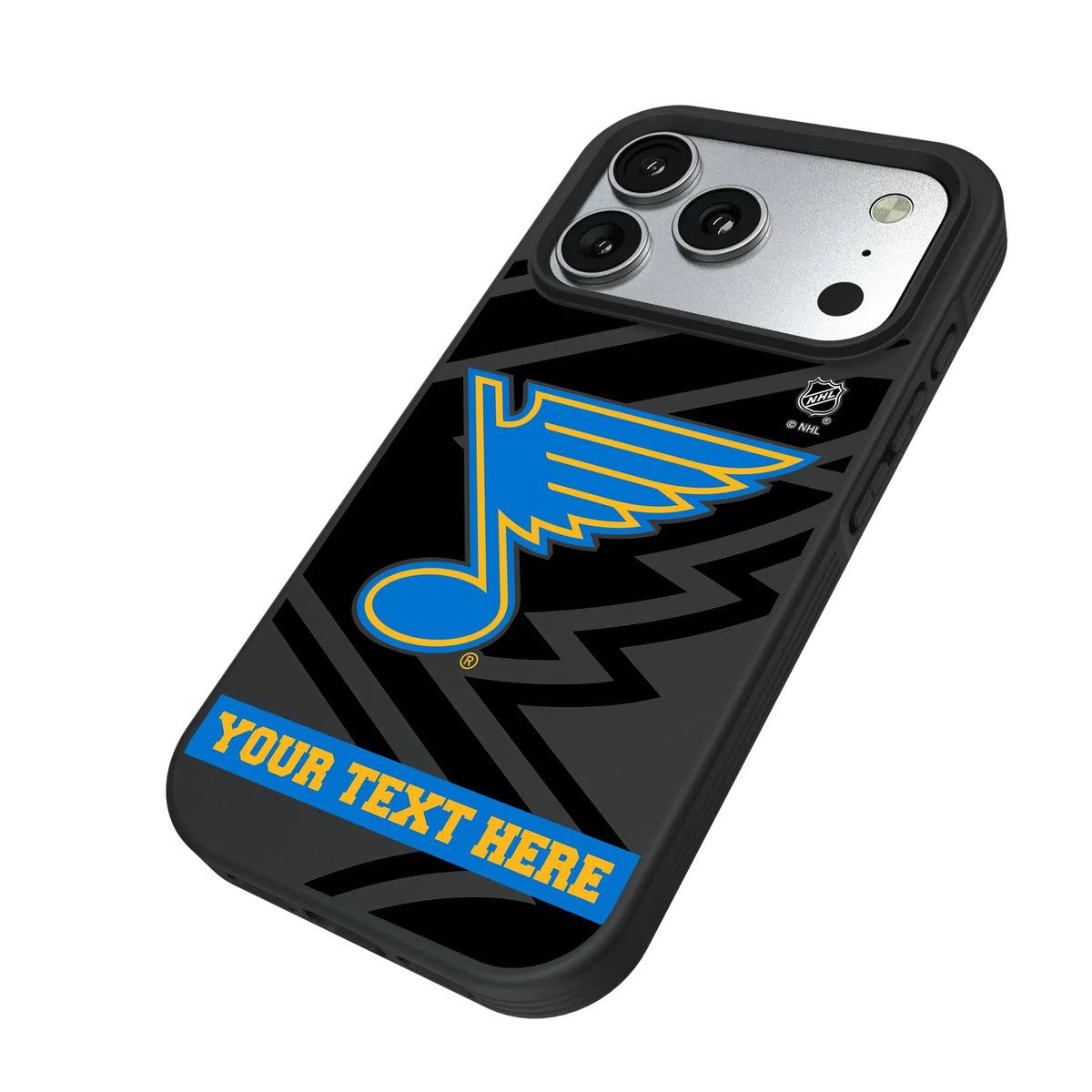 St. Louis Blues Personalized Tilt iPhone Bump Phone Case for Apple iPhone - Isometric View#Device_iPhone 17 Pro