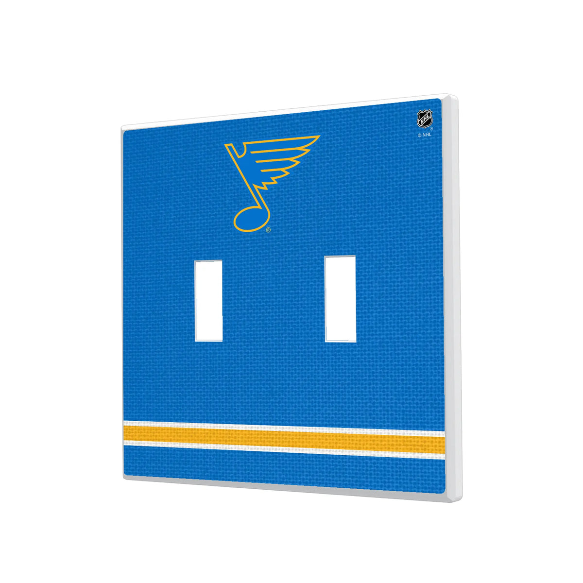 St. Louis Blues Stripe Hidden-Screw Light Switch Plate#Style_Double Toggle
