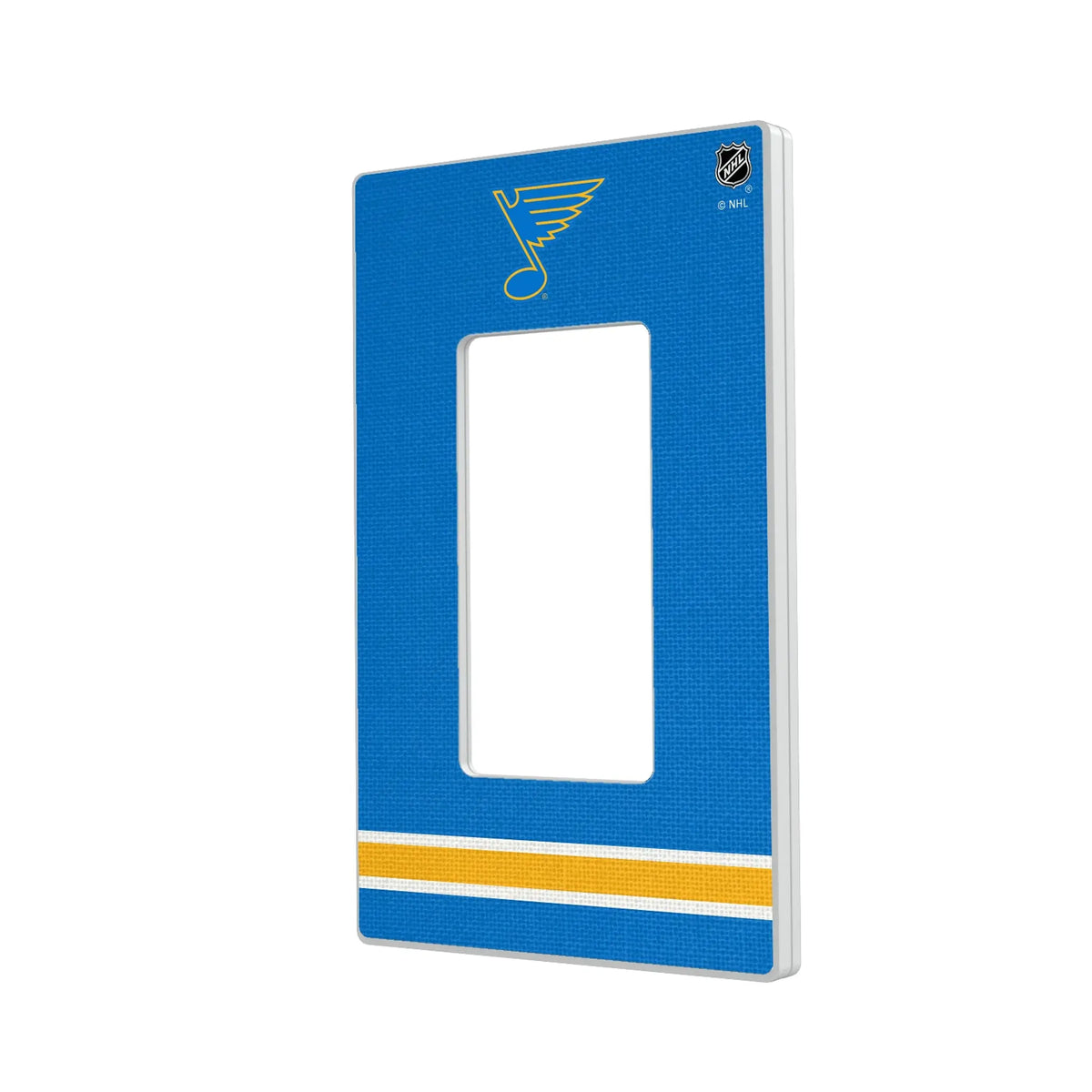St. Louis Blues Stripe Hidden-Screw Light Switch Plate#Style_Single Rocker