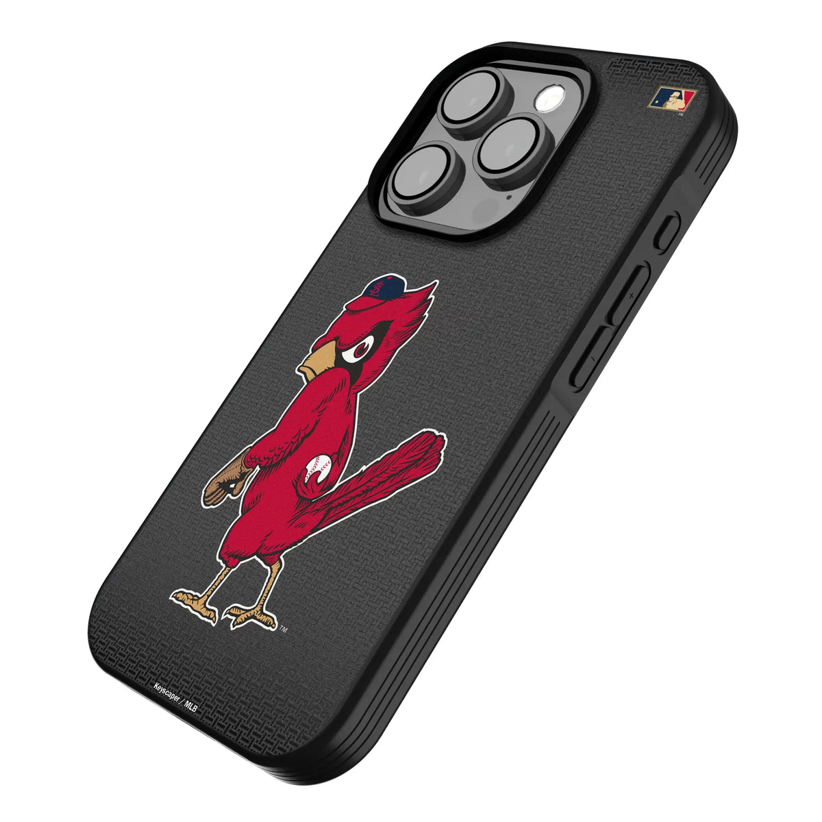 St Louis Cardinals 1950s - Cooperstown Collection Linen iPhone Bump Phone Case for Apple iPhone - Isometric View