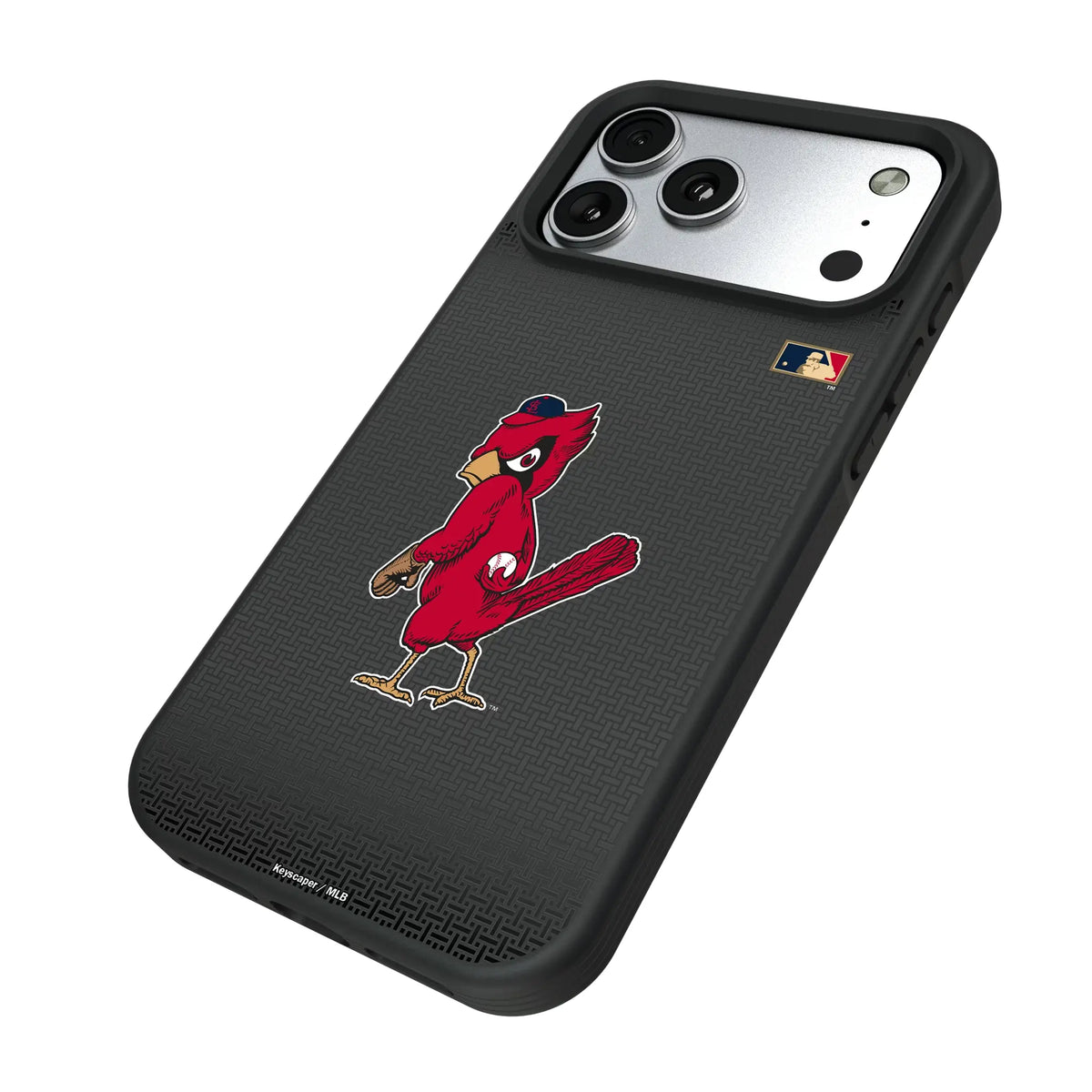 St Louis Cardinals 1950s - Cooperstown Collection Linen iPhone Bump Phone Case for Apple iPhone - Isometric View#Device_iPhone 17 Pro Max