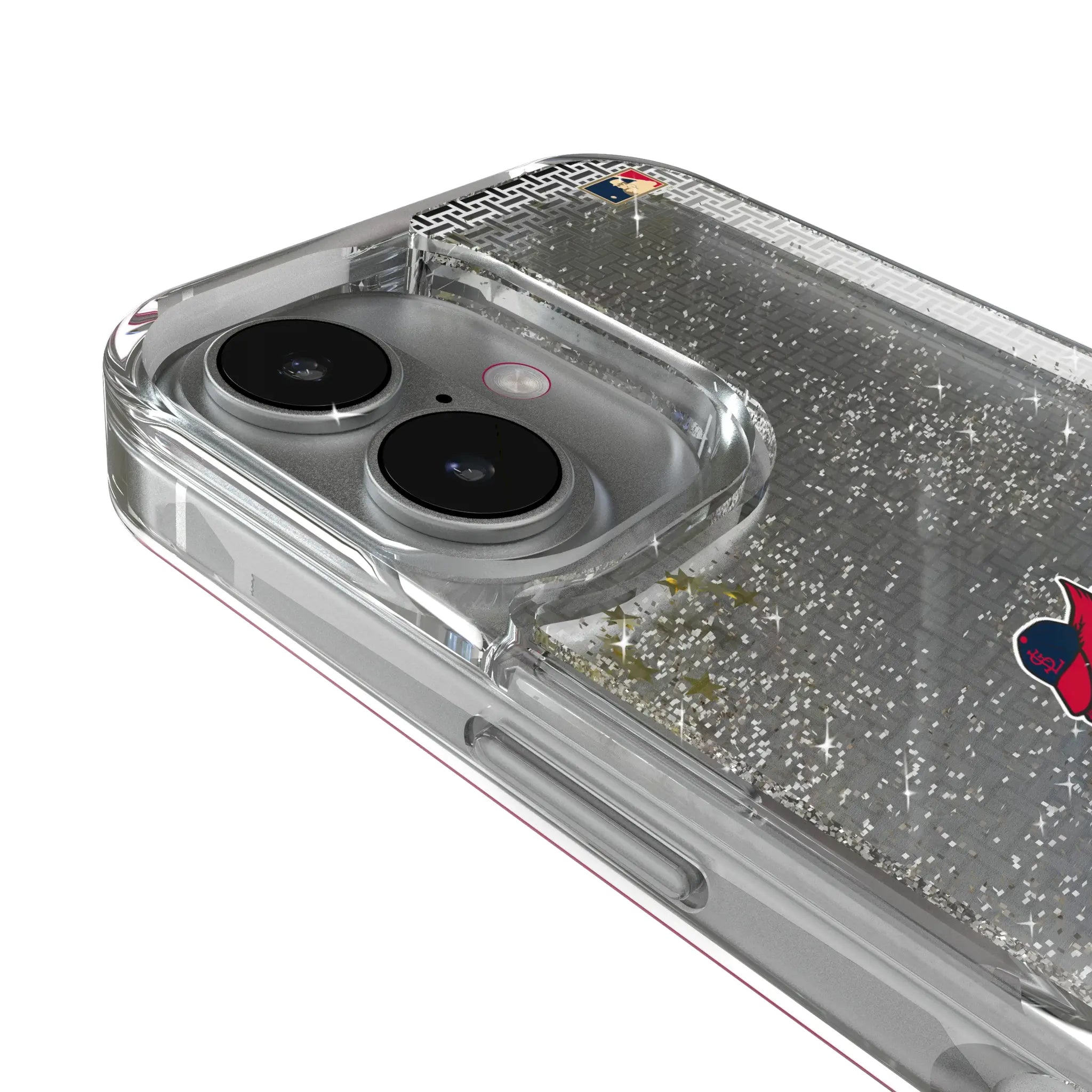 St Louis Cardinals 1950s - Cooperstown Collection Linen iPhone Glitter Phone Case for Apple iPhone - Detail