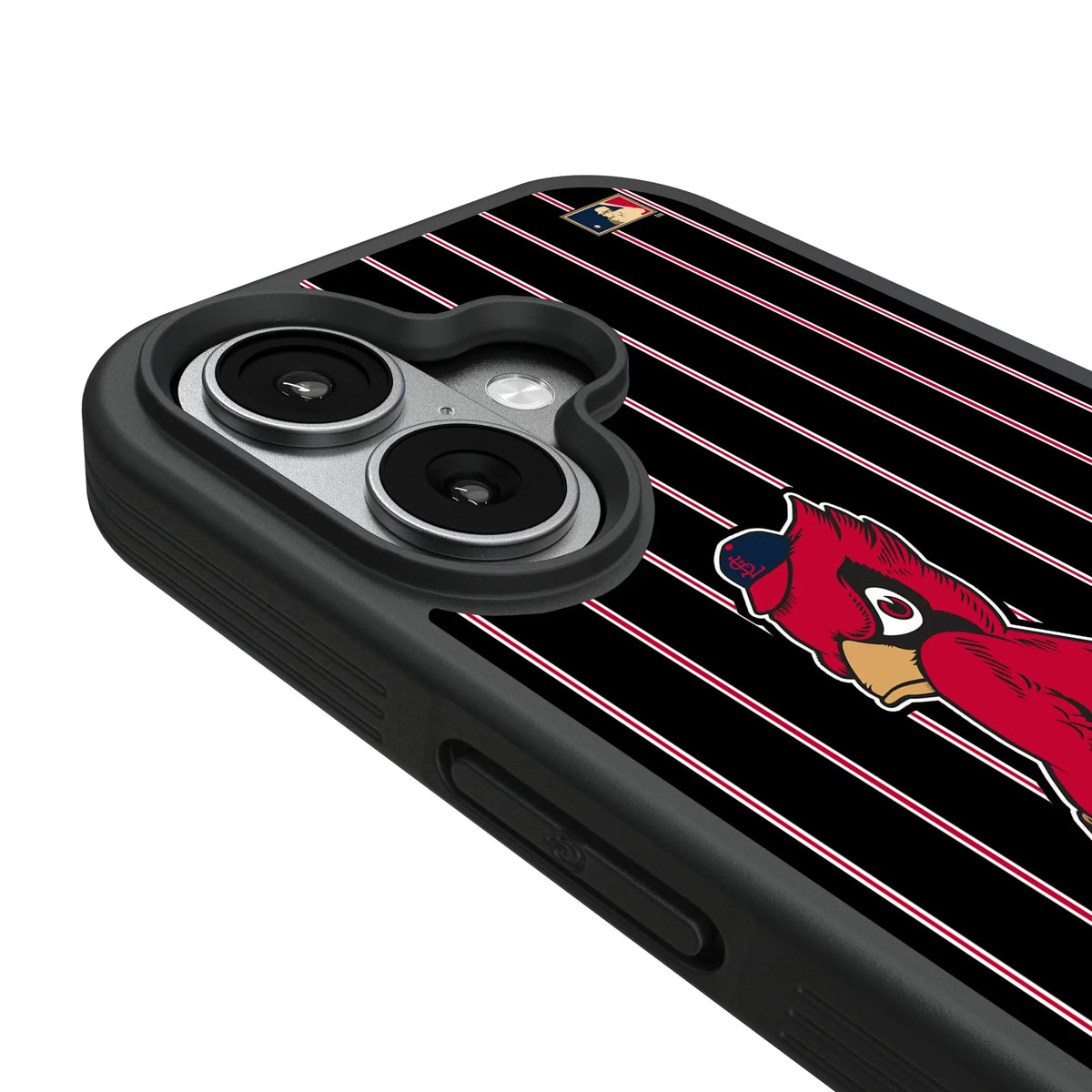 St Louis Cardinals 1950s - Cooperstown Collection Pinstripe iPhone Bump Phone Case for Apple iPhone - Detail#Device_iPhone 17