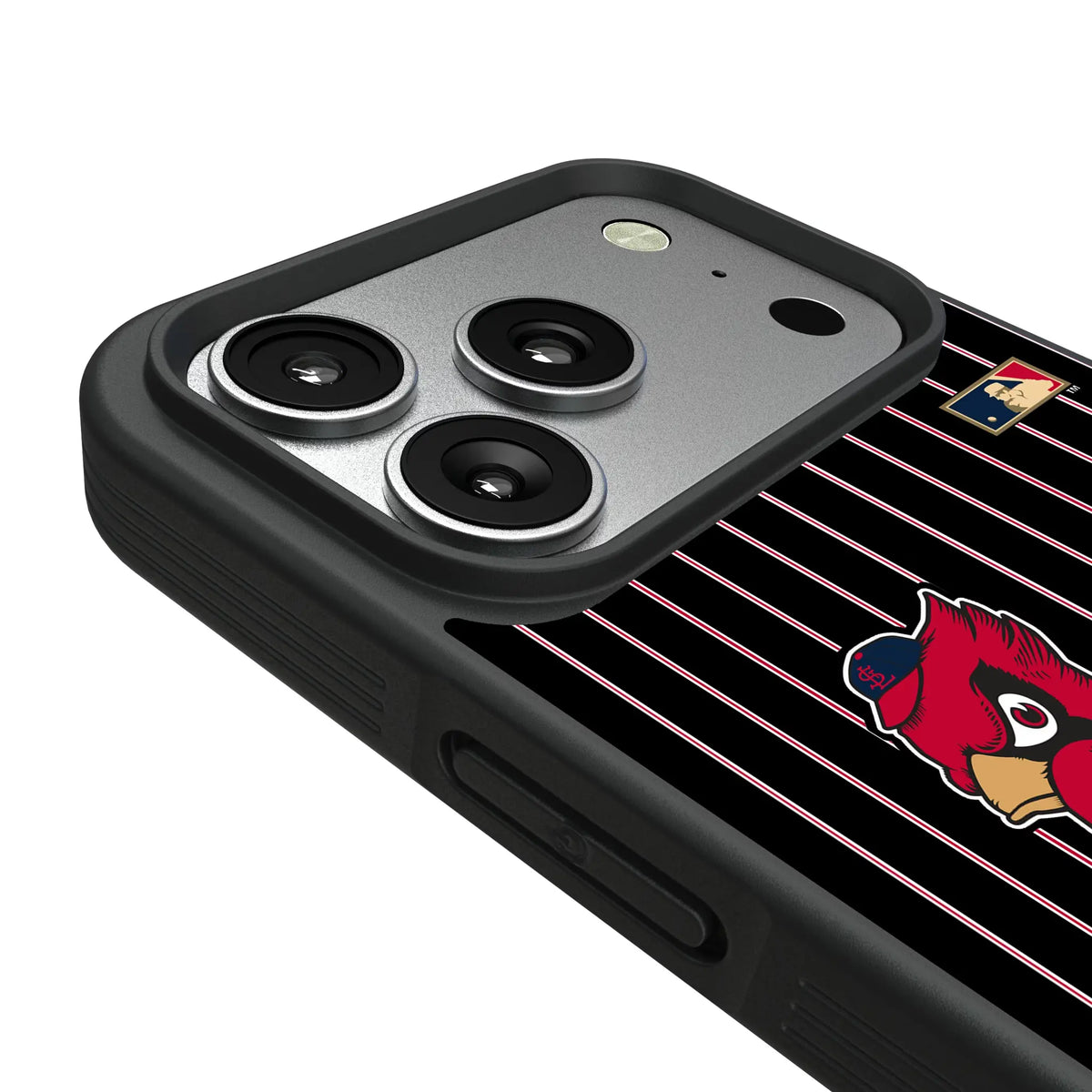St Louis Cardinals 1950s - Cooperstown Collection Pinstripe iPhone Bump Phone Case for Apple iPhone - Detail#Device_iPhone 17 Pro