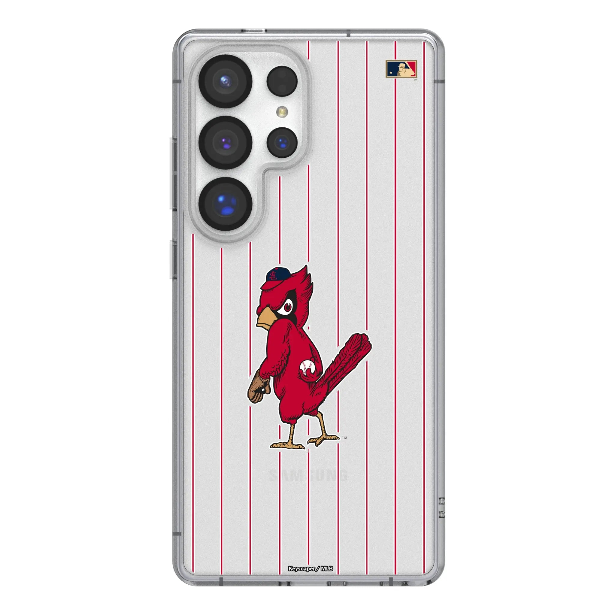 St Louis Cardinals 1950s - Cooperstown Collection Pinstripe Galaxy Clear Phone Case for Samsung Galaxy#Device_Galaxy S25 Ultra