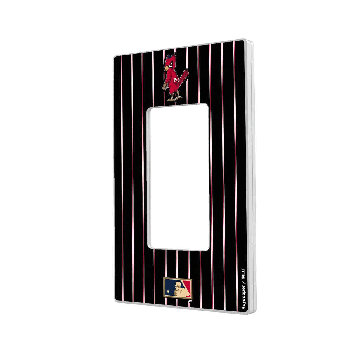 St Louis Cardinals 1950s - Cooperstown Collection Pinstripe Hidden-Screw Light Switch Plate#Style_Single Rocker