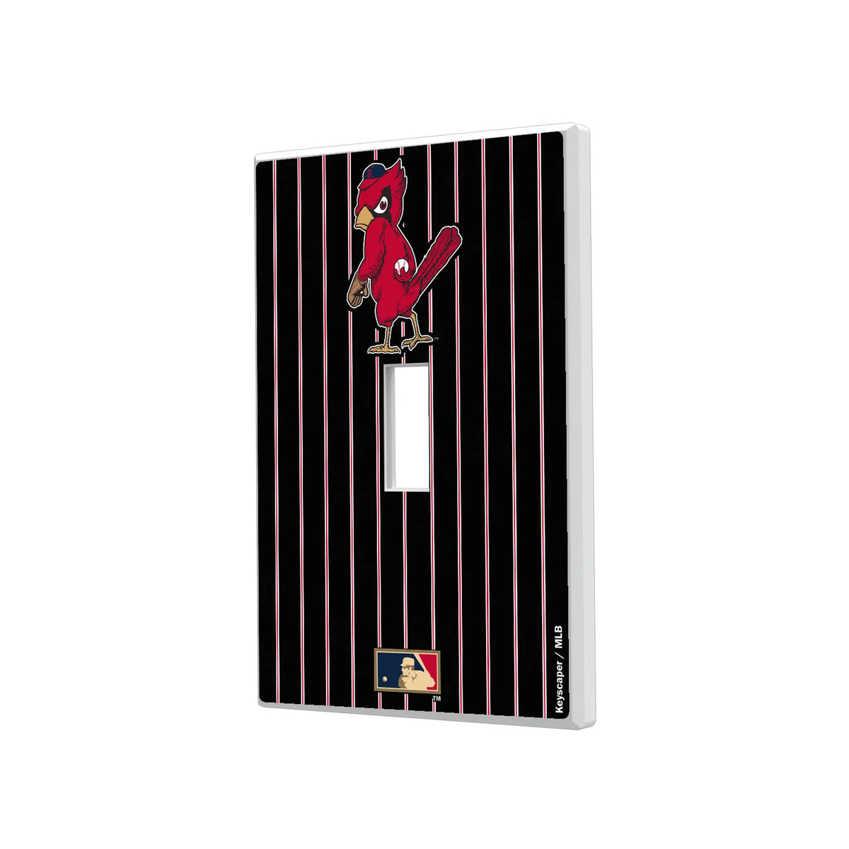 St Louis Cardinals 1950s - Cooperstown Collection Pinstripe Hidden-Screw Light Switch Plate#Style_Single Toggle