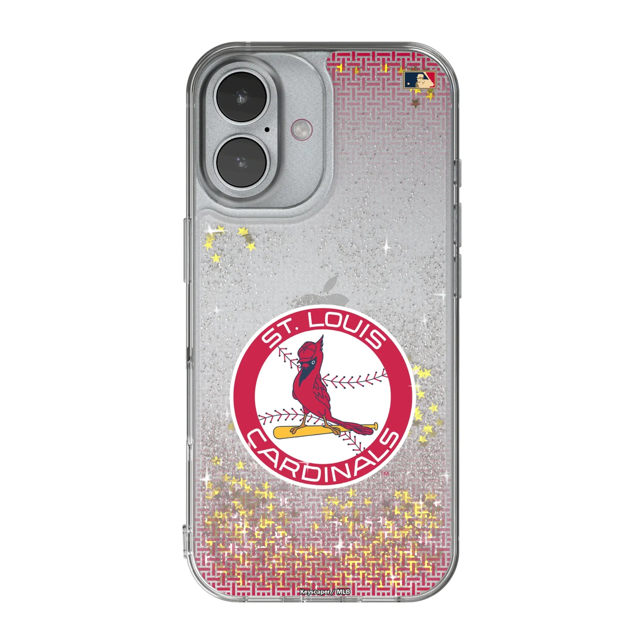St Louis Cardinals 1966-1997 - Cooperstown Collection Linen iPhone Glitter Phone Case for Apple iPhone