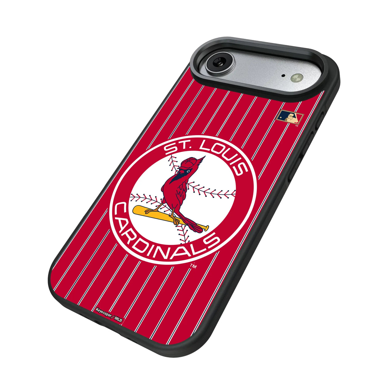 St Louis Cardinals 1966-1997 - Cooperstown Collection Pinstripe iPhone Bump Phone Case for Apple iPhone - Isometric View#Device_iPhone Air