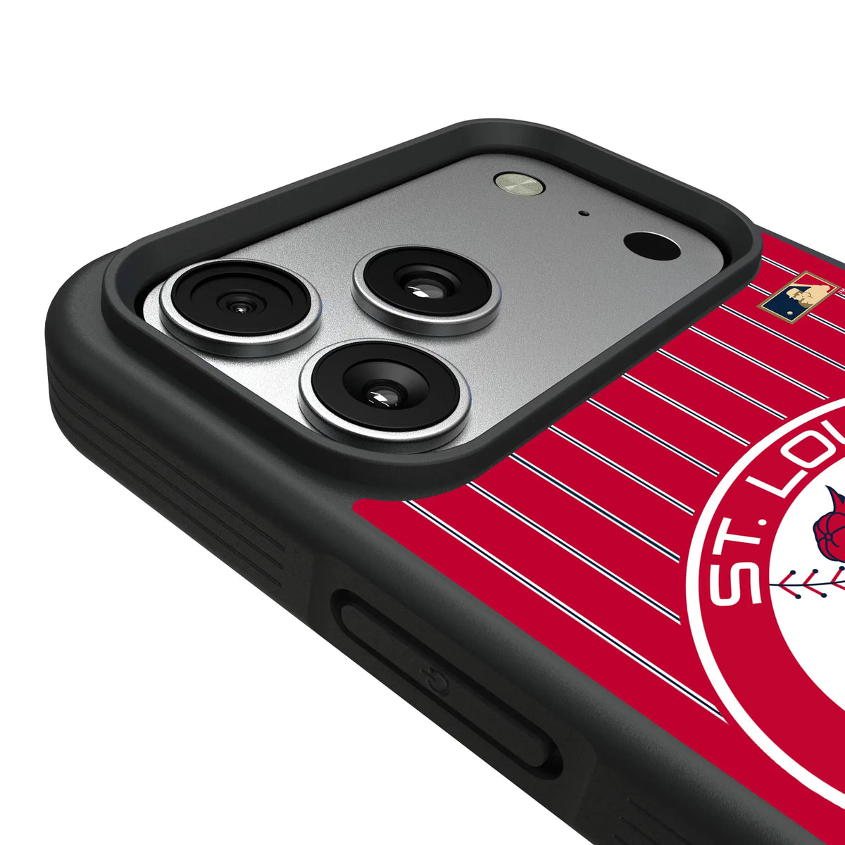 St Louis Cardinals 1966-1997 - Cooperstown Collection Pinstripe iPhone Bump Phone Case for Apple iPhone - Detail#Device_iPhone 17 Pro Max