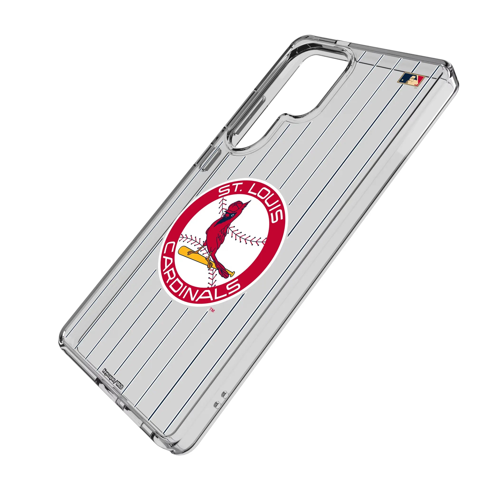 St Louis Cardinals 1966-1997 - Cooperstown Collection Pinstripe Galaxy Clear Phone Case for Samsung Galaxy - Isometric View#Device_Galaxy S25 Ultra