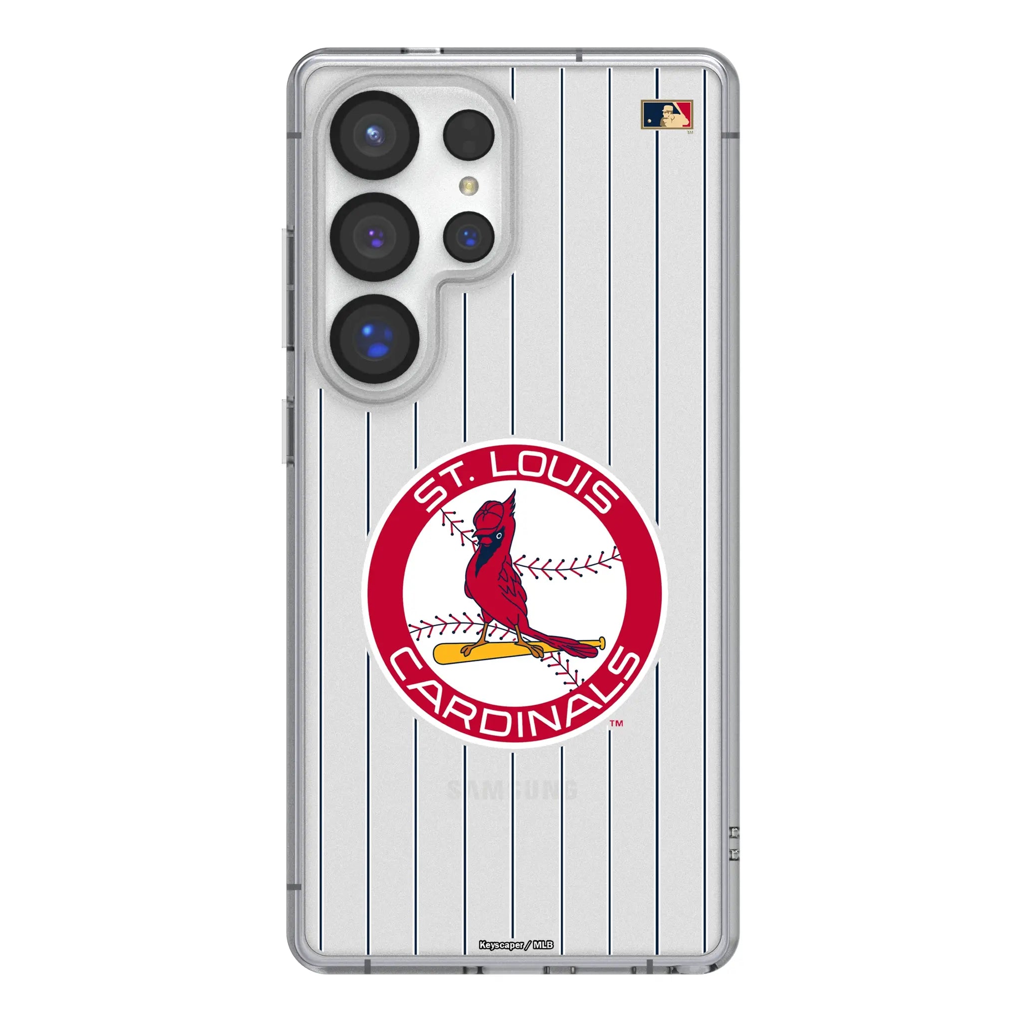 St Louis Cardinals 1966-1997 - Cooperstown Collection Pinstripe Galaxy Clear Phone Case for Samsung Galaxy#Device_Galaxy S25 Ultra