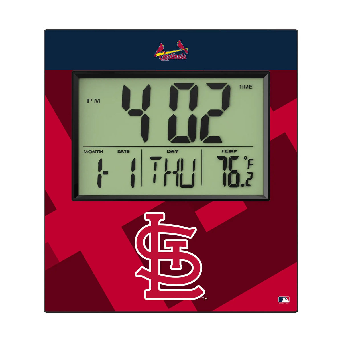St Louis Cardinals Color Block Wall Clock