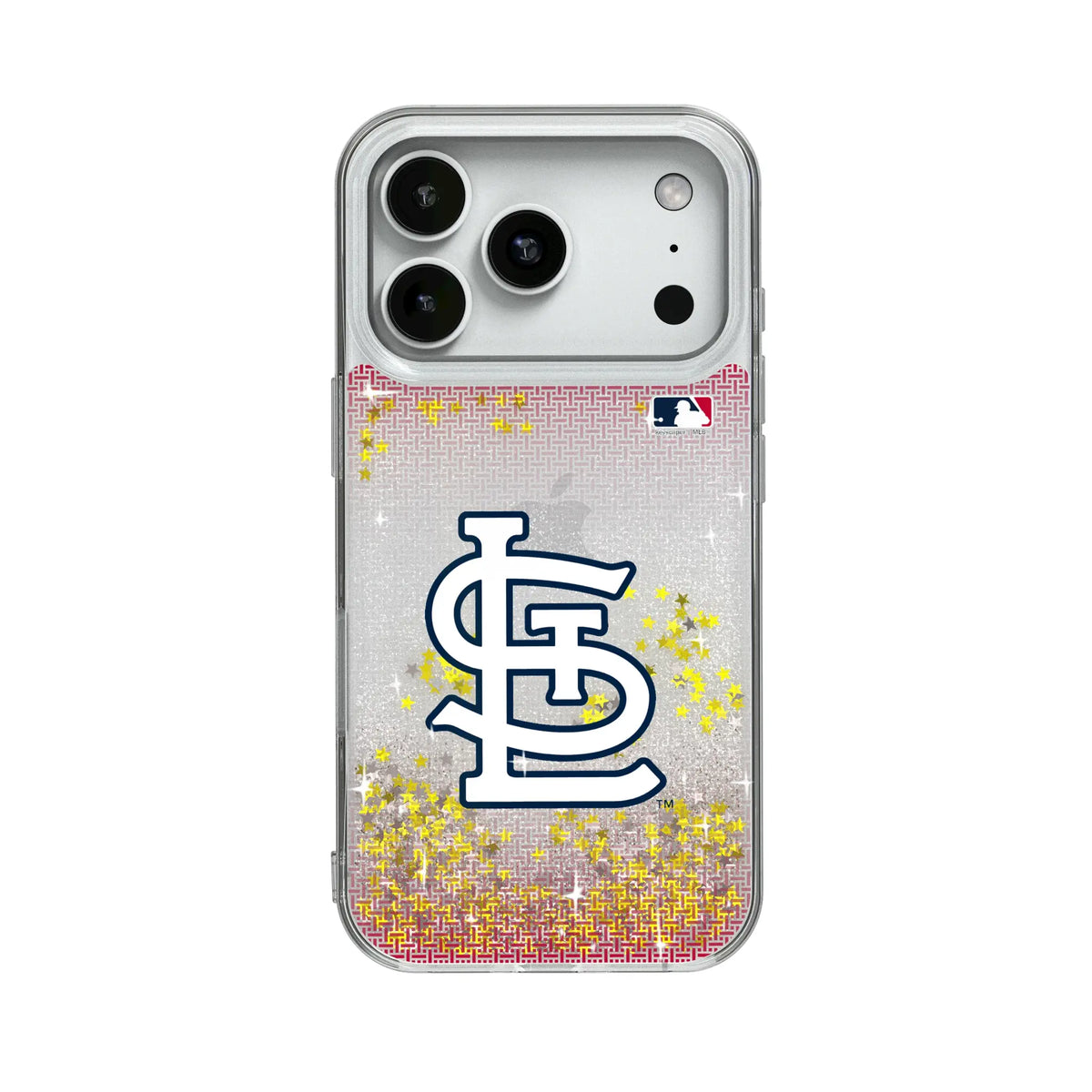 St Louis Cardinals Linen Glitter Phone Case for Apple iPhone