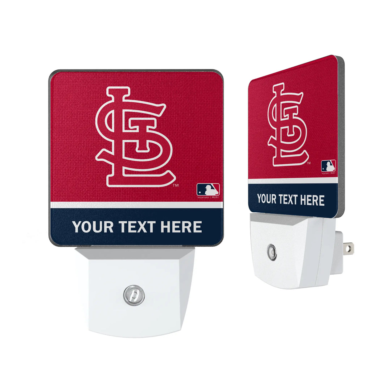 St Louis Cardinals Personalized Endzone Solid Night Light 2-Pack