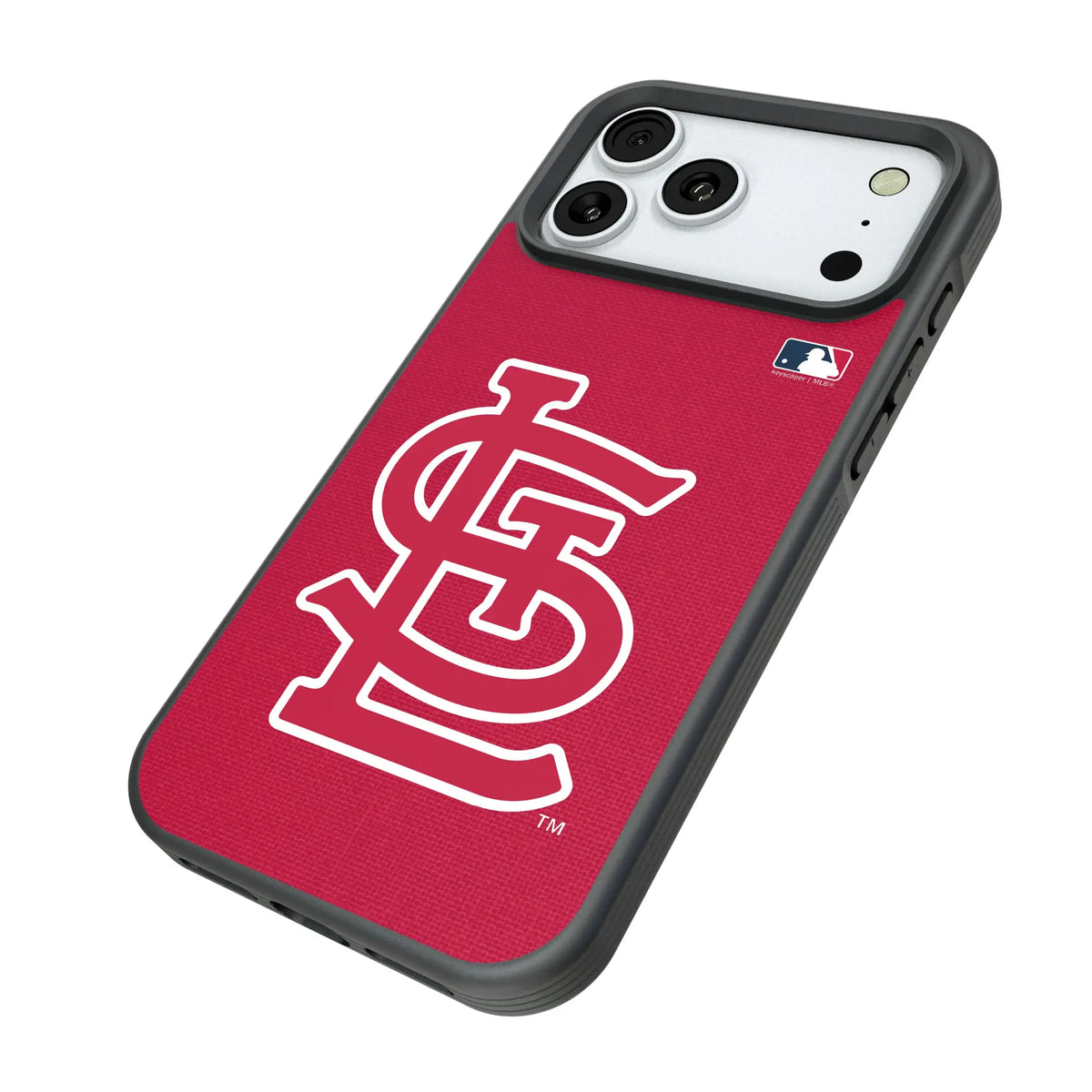St Louis Cardinals Solid iPhone Bump Phone Case for Apple iPhone - Isometric View#Device_iPhone 18 Pro Max