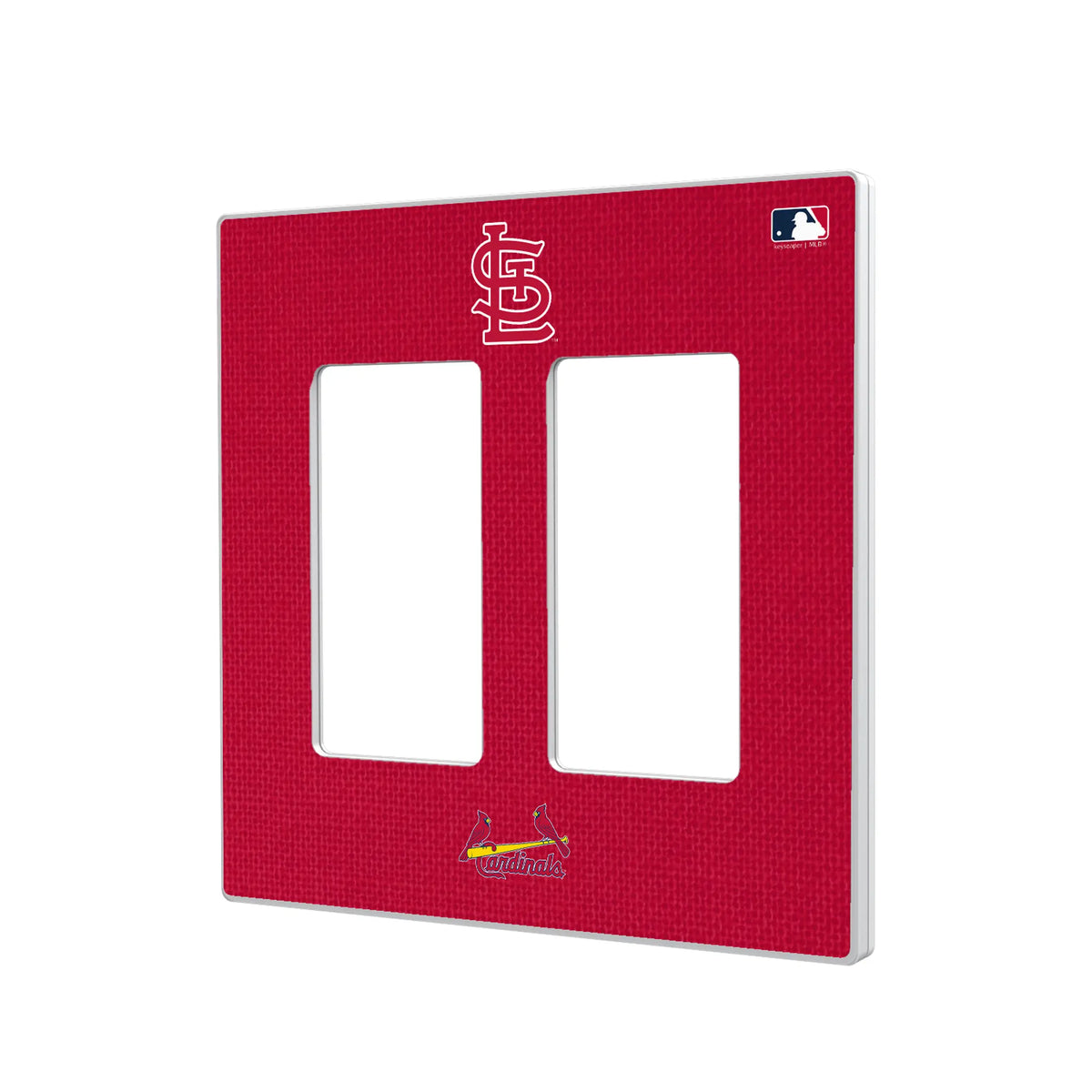 St Louis Cardinals Solid Hidden-Screw Light Switch Plate#Style_Double Rocker