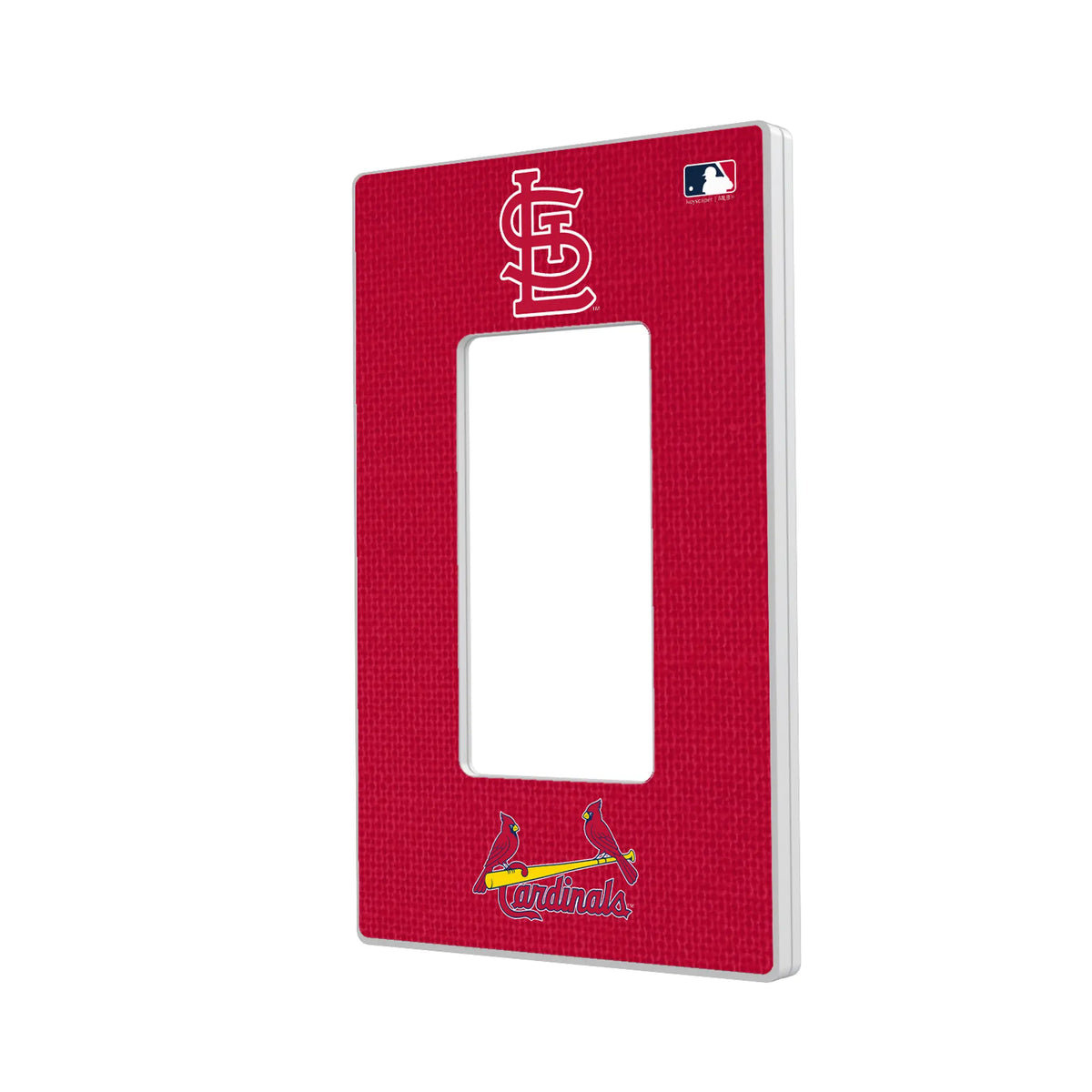 St Louis Cardinals Solid Hidden-Screw Light Switch Plate#Style_Single Rocker