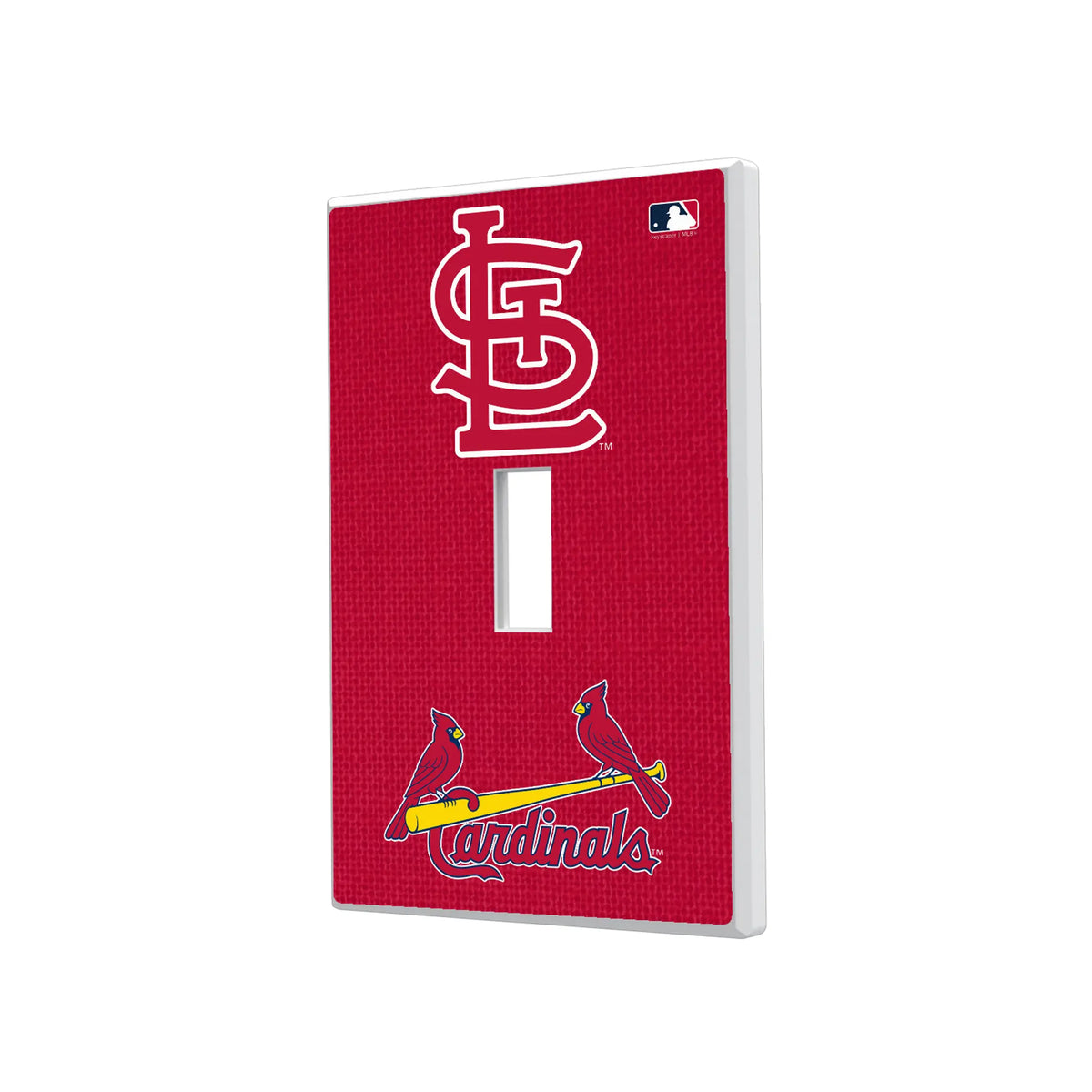 St Louis Cardinals Solid Hidden-Screw Light Switch Plate#Style_Single Toggle