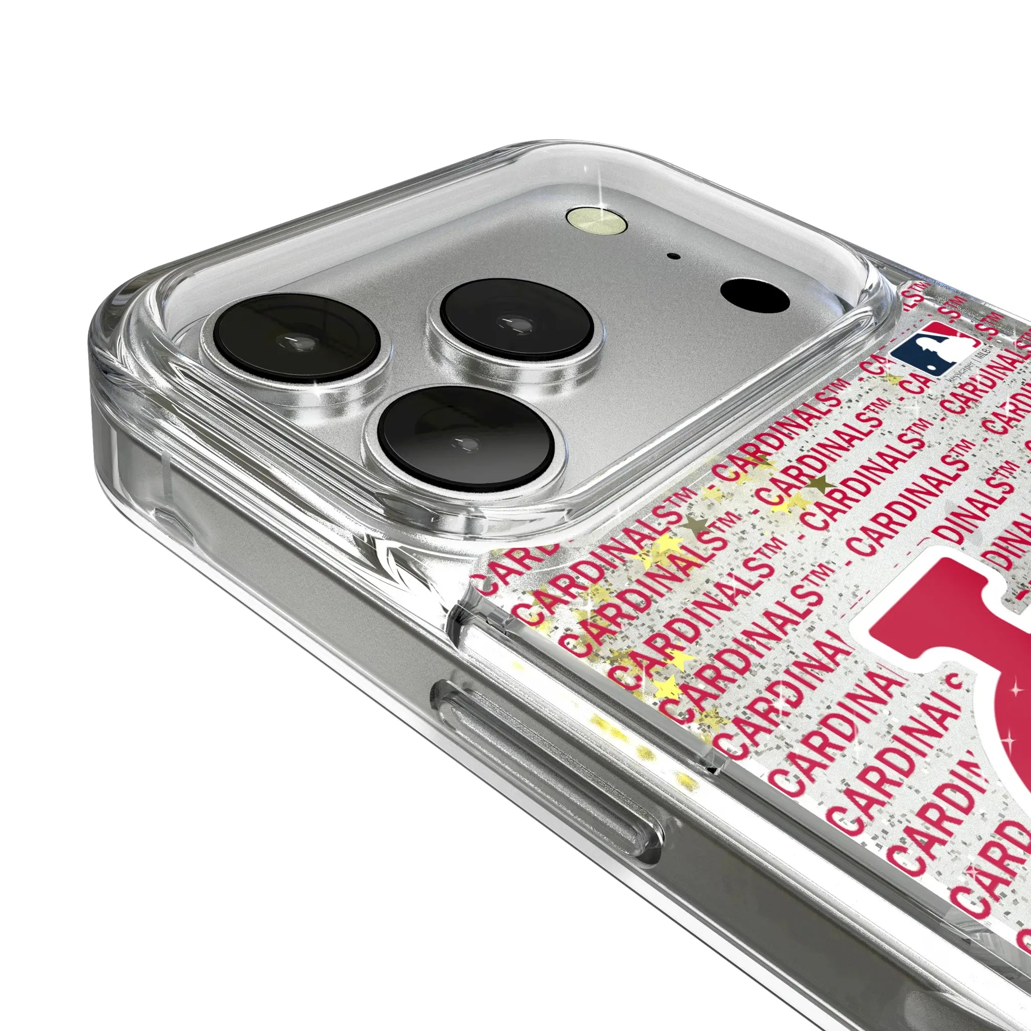 St Louis Cardinals Text Backdrop iPhone Glitter Phone Case for Apple iPhone - Detail